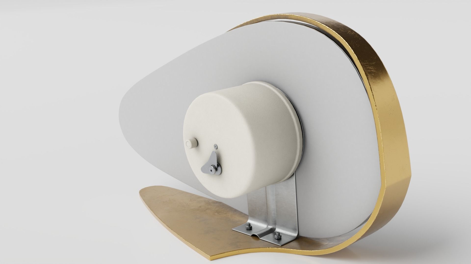 Vintage table clock Low-poly 3D model_6