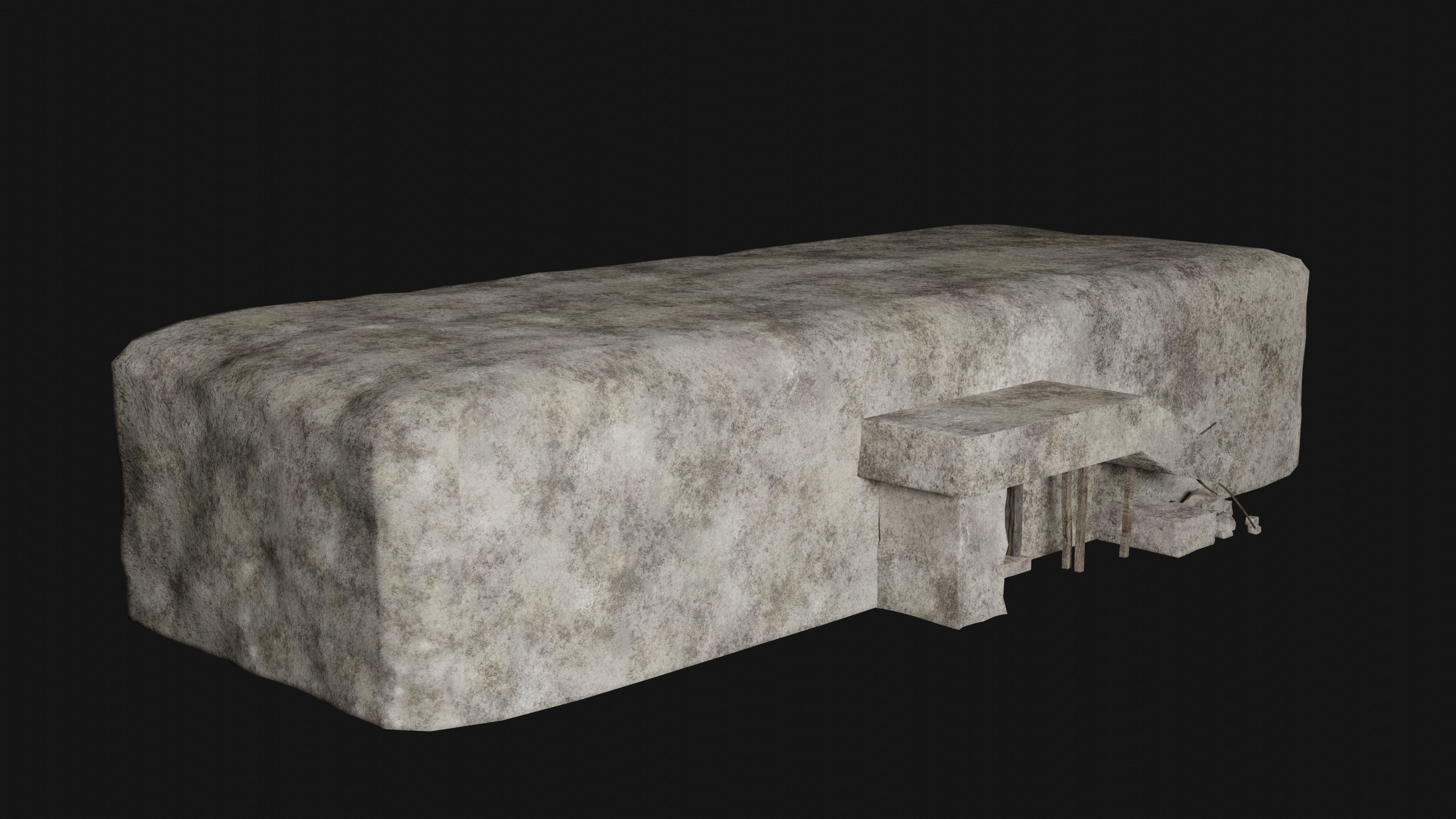 BUNKER SHELTER POSTAPO HIDE HOUSE SURVIVAL IMPROVISED COLLECTION Low-poly 3D model_18