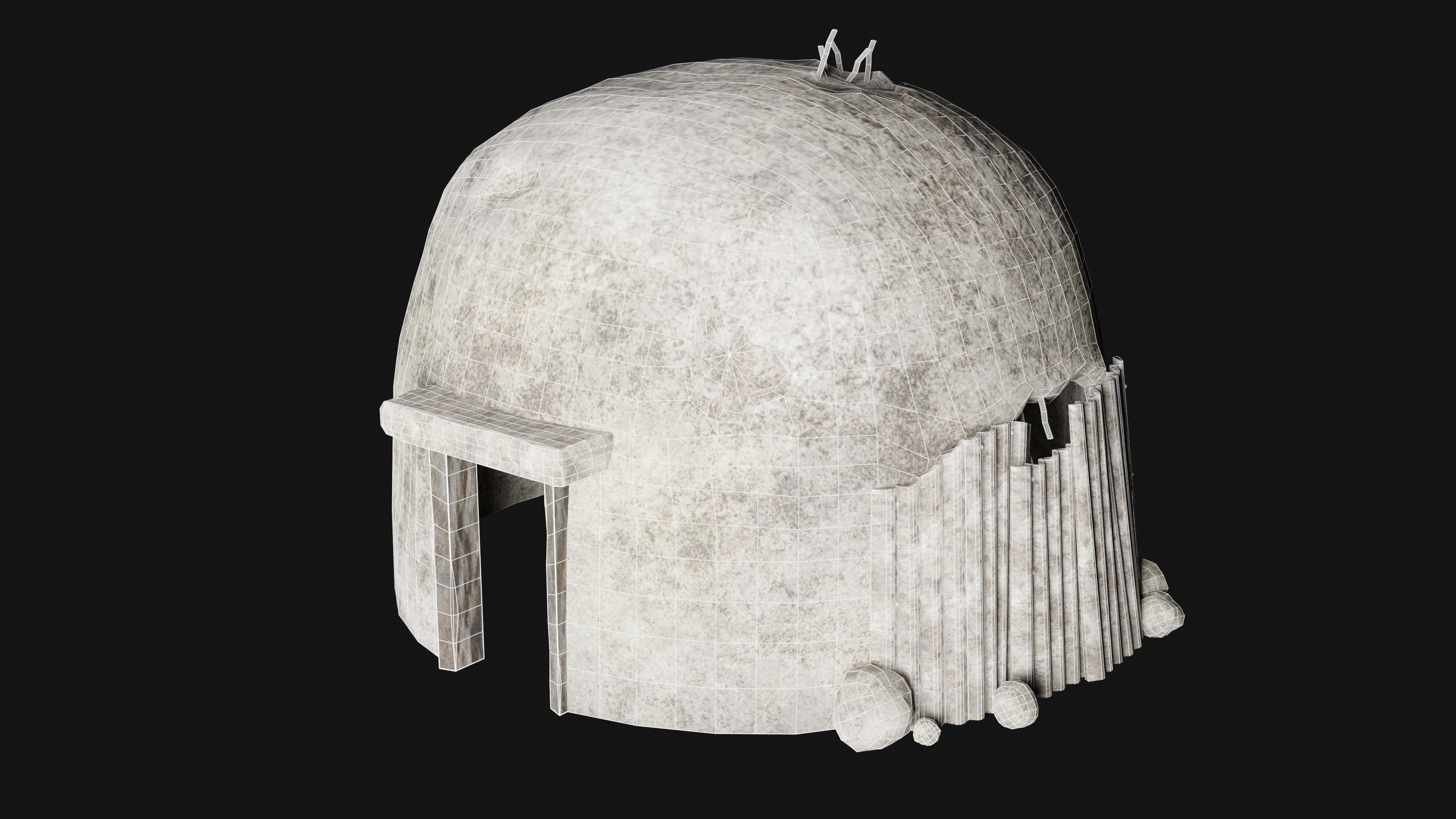 BUNKER SHELTER POSTAPO HIDE HOUSE SURVIVAL IMPROVISED COLLECTION Low-poly 3D model_8