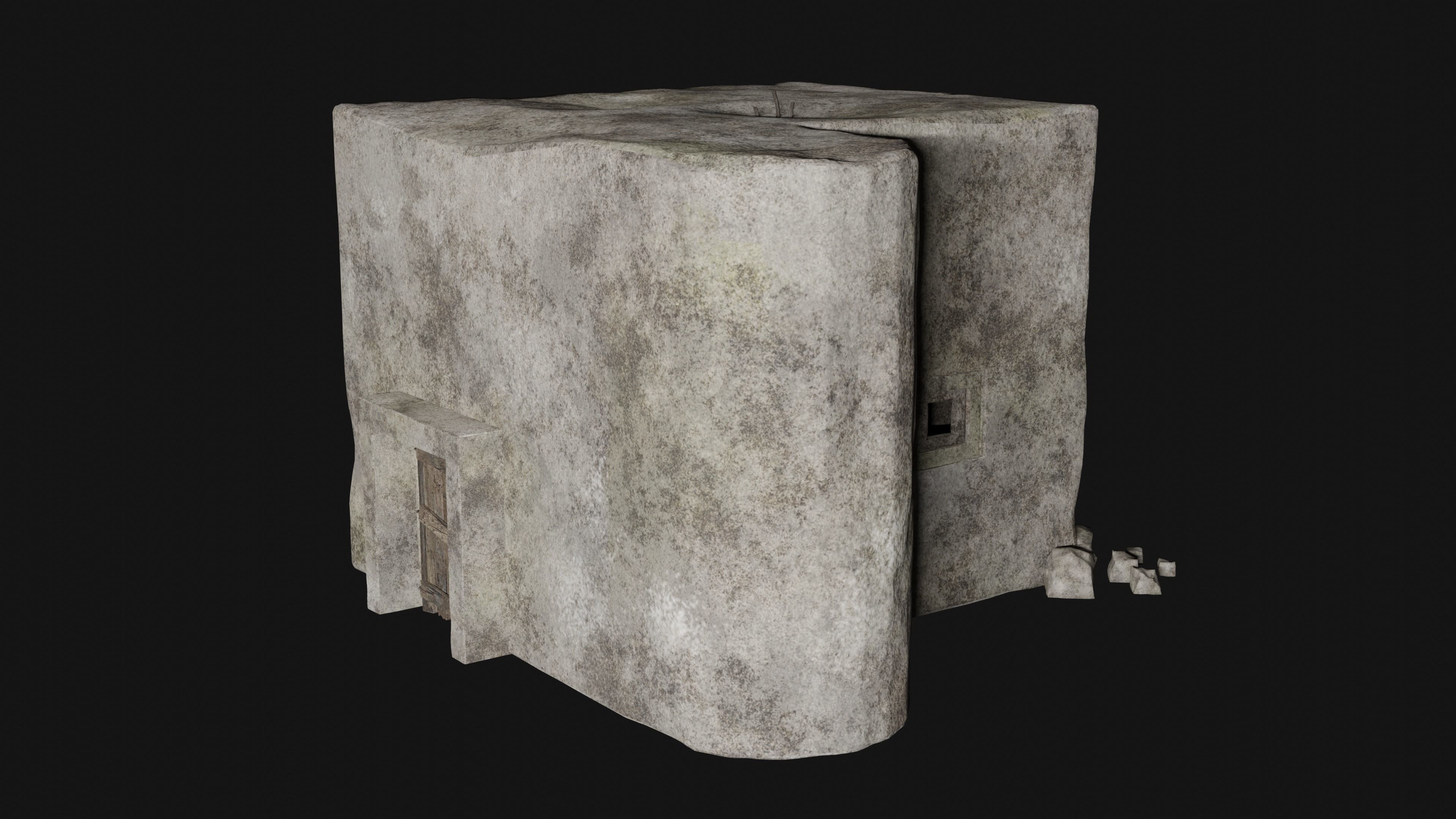 BUNKER SHELTER POSTAPO HIDE HOUSE SURVIVAL IMPROVISED COLLECTION Low-poly 3D model_21