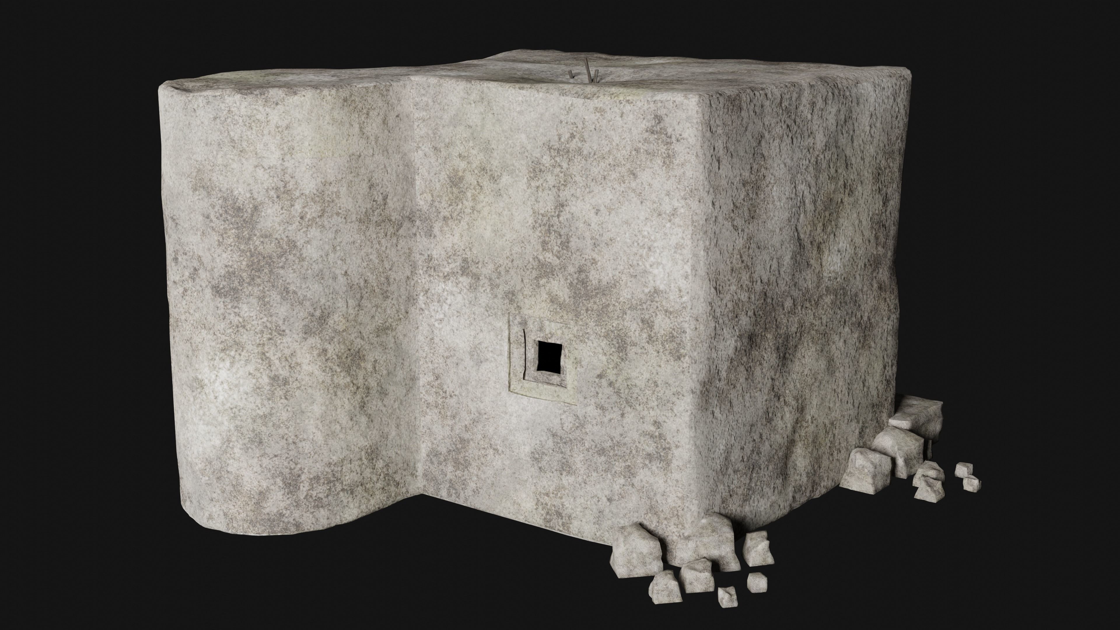 BUNKER SHELTER POSTAPO HIDE HOUSE SURVIVAL IMPROVISED COLLECTION Low-poly 3D model_23