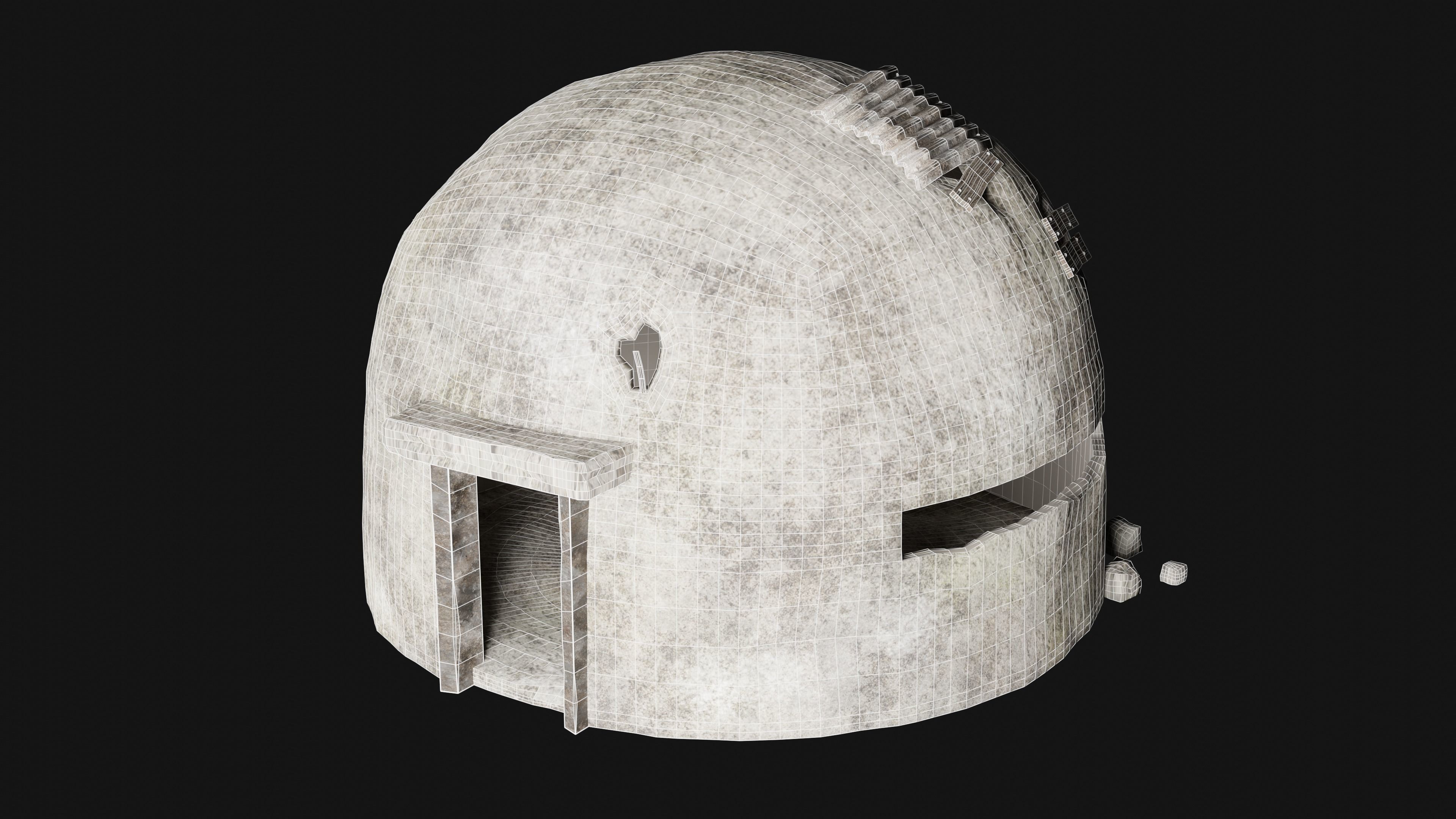 BUNKER SHELTER POSTAPO HIDE HOUSE SURVIVAL IMPROVISED COLLECTION Low-poly 3D model_12