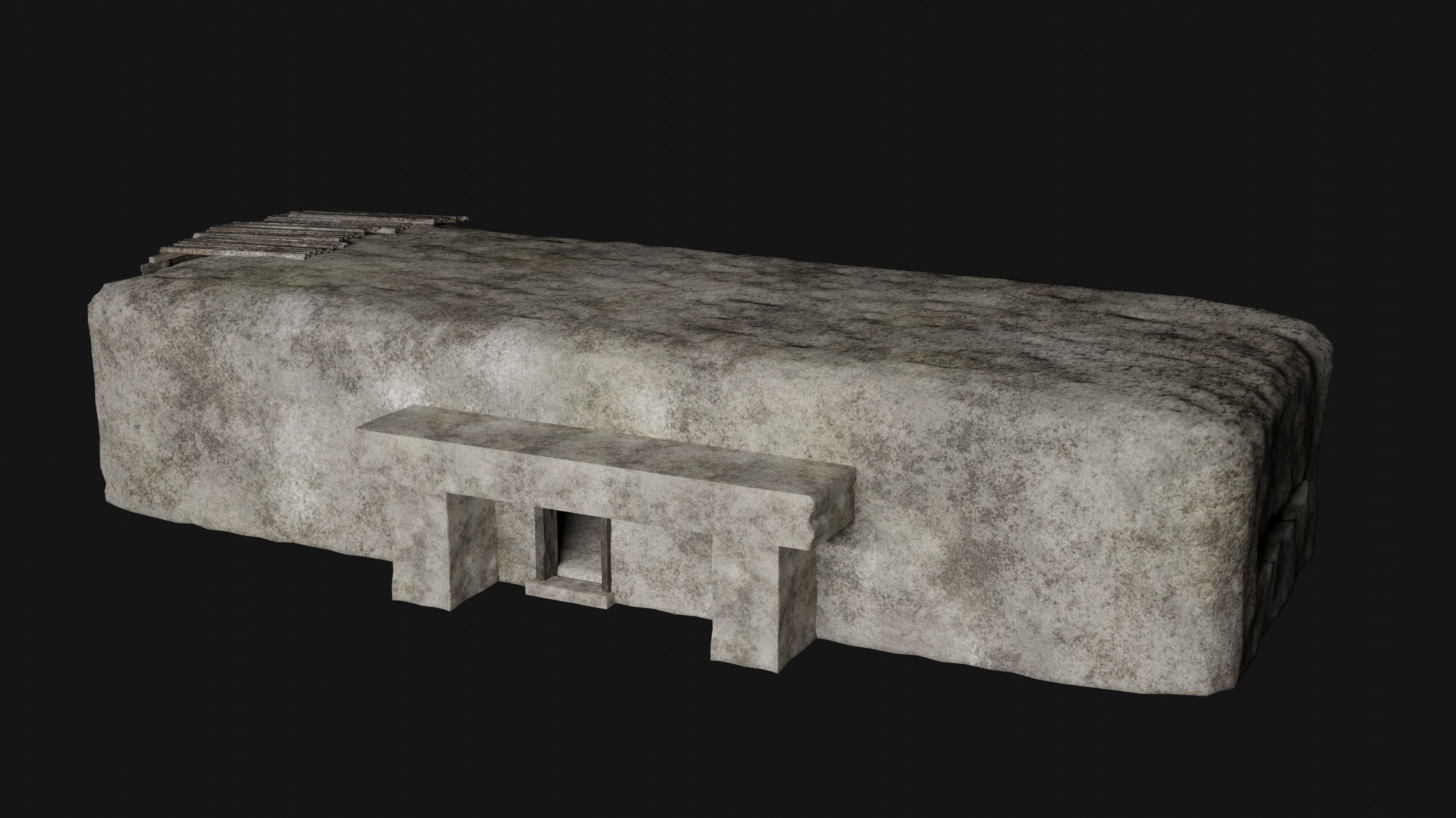 BUNKER SHELTER POSTAPO HIDE HOUSE SURVIVAL IMPROVISED COLLECTION Low-poly 3D model_13