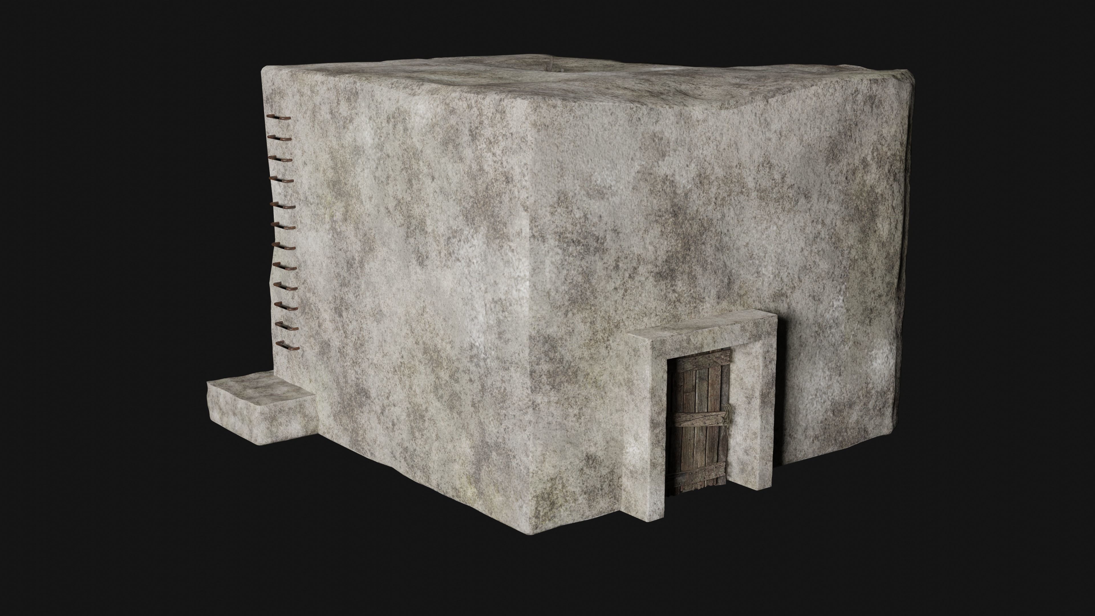 BUNKER SHELTER POSTAPO HIDE HOUSE SURVIVAL IMPROVISED COLLECTION Low-poly 3D model_22