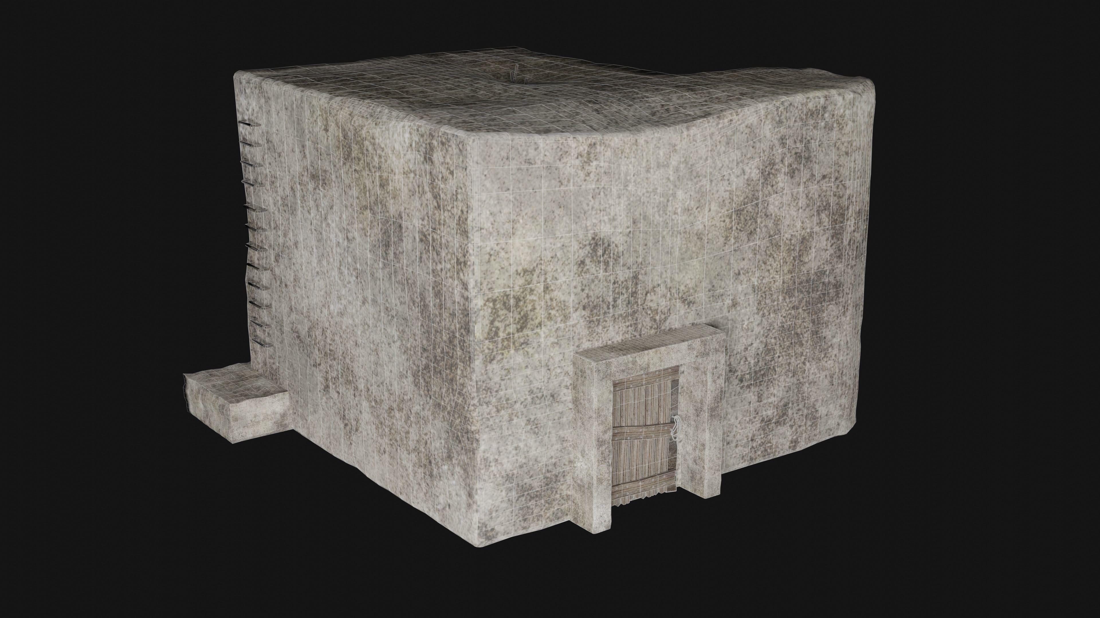 BUNKER SHELTER POSTAPO HIDE HOUSE SURVIVAL IMPROVISED COLLECTION Low-poly 3D model_24
