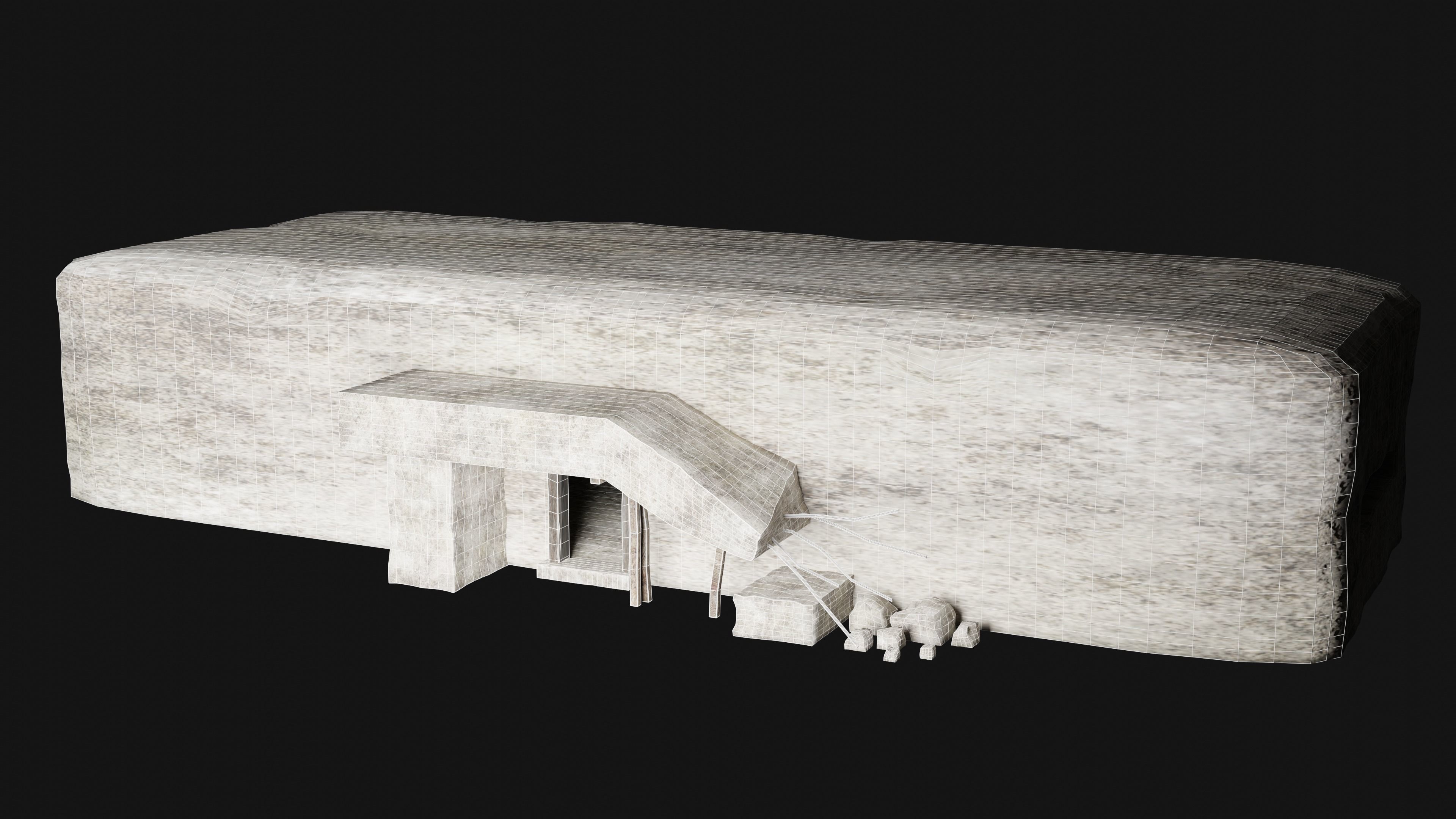 BUNKER SHELTER POSTAPO HIDE HOUSE SURVIVAL IMPROVISED COLLECTION Low-poly 3D model_16