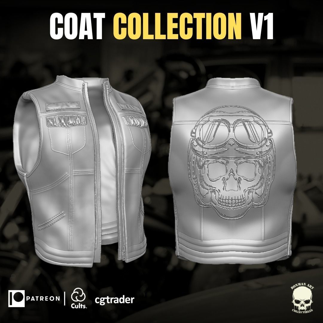 Coat Collection 3D printable Files For Action Figures 3D print model_9
