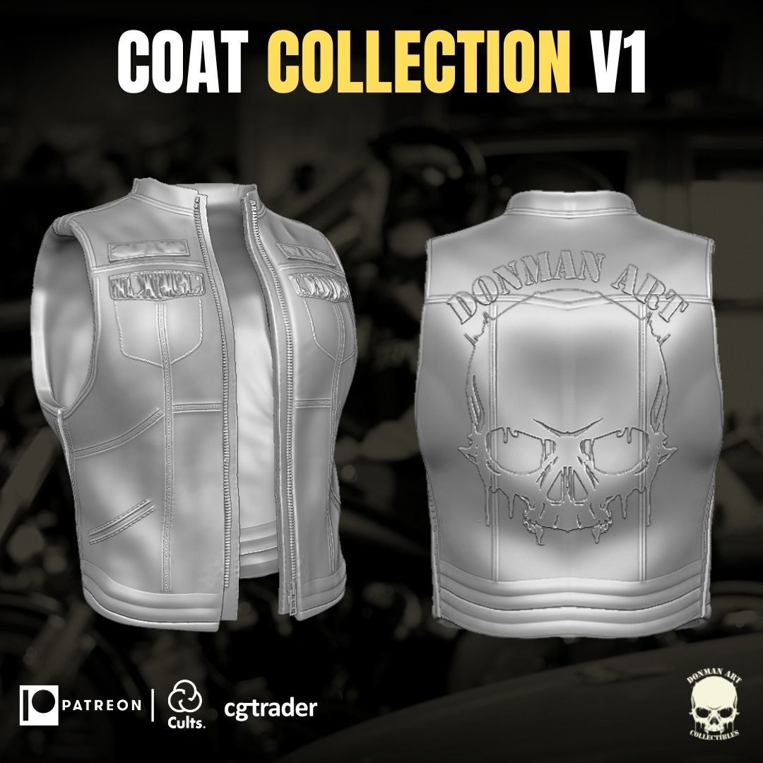 Coat Collection 3D printable Files For Action Figures 3D print model_14
