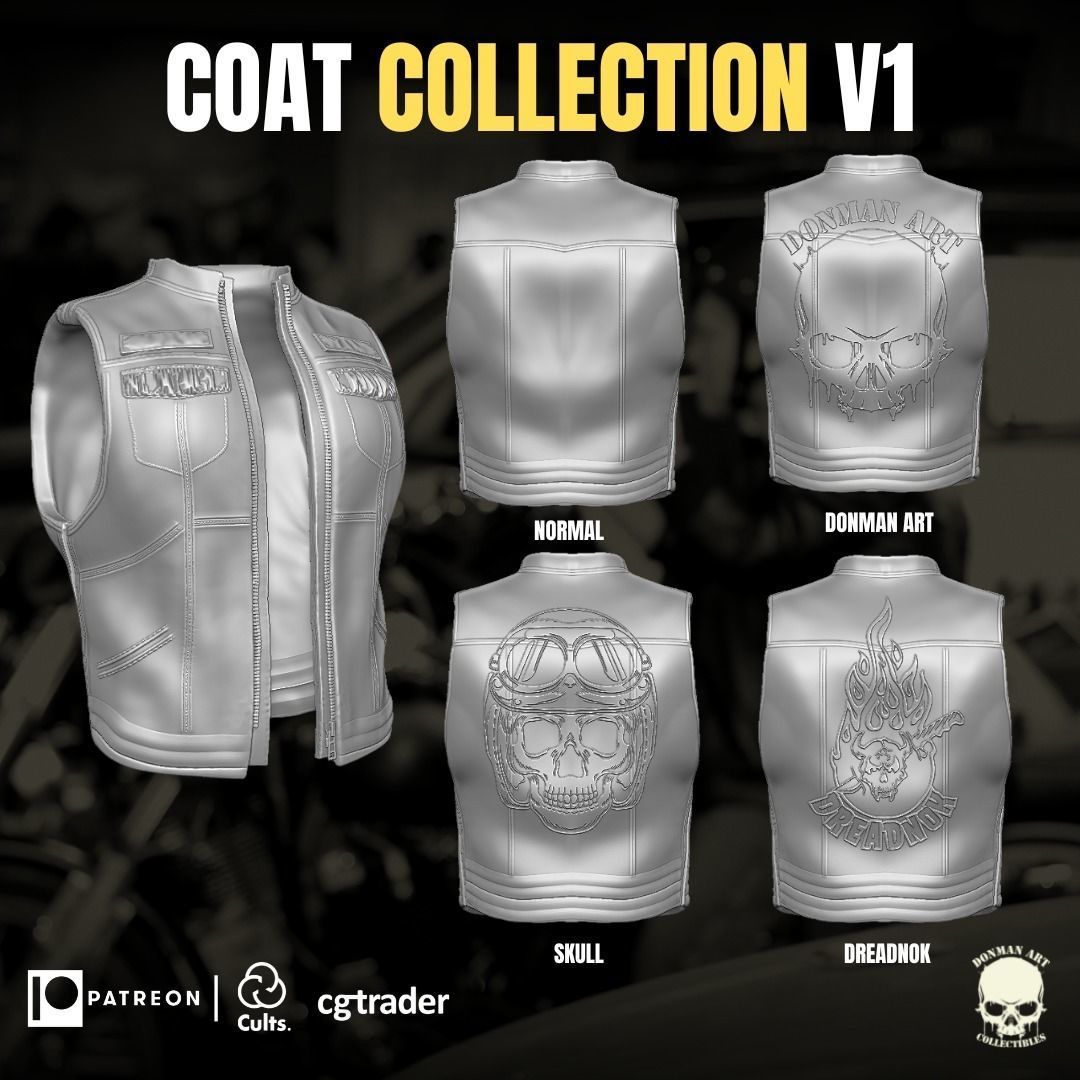 Coat Collection 3D printable Files For Action Figures 3D print model_17