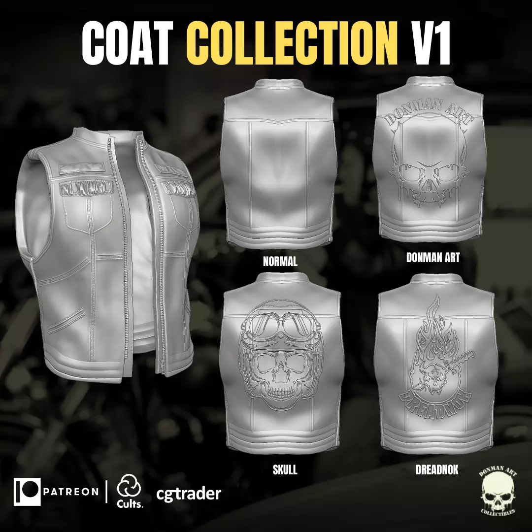 Coat Collection 3D printable Files For Action Figures 3D print model_0