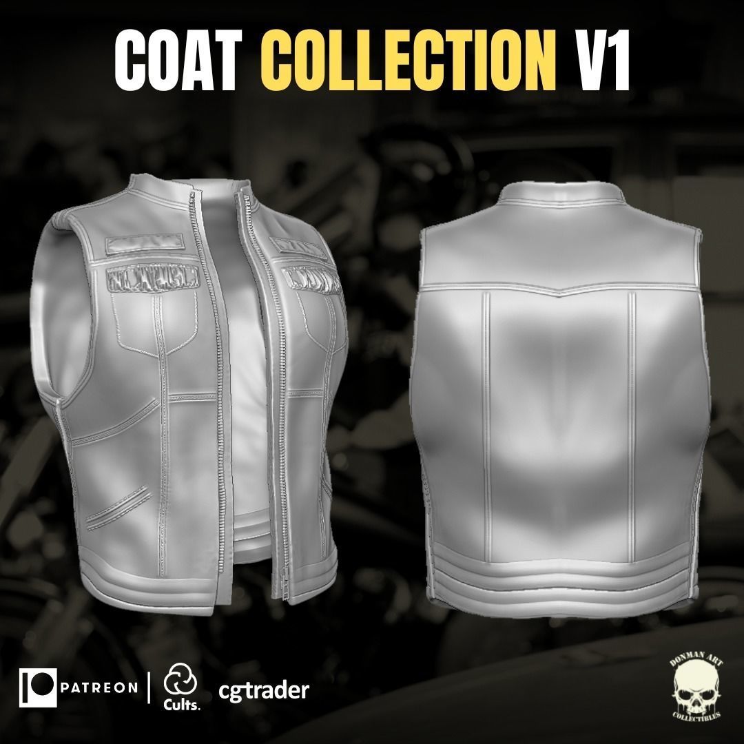 Coat Collection 3D printable Files For Action Figures 3D print model_8