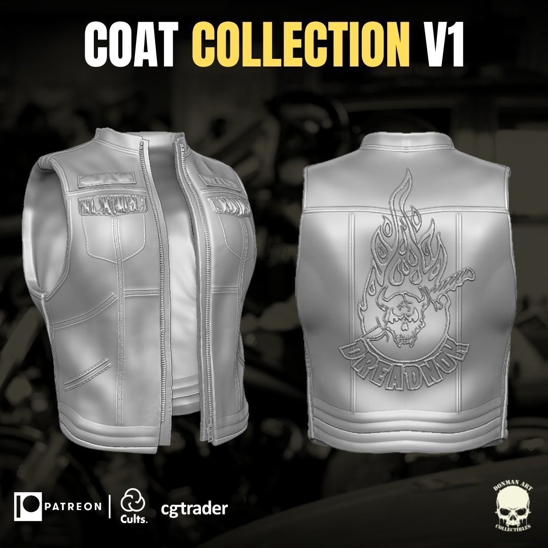 Coat Collection 3D printable Files For Action Figures 3D print model_13