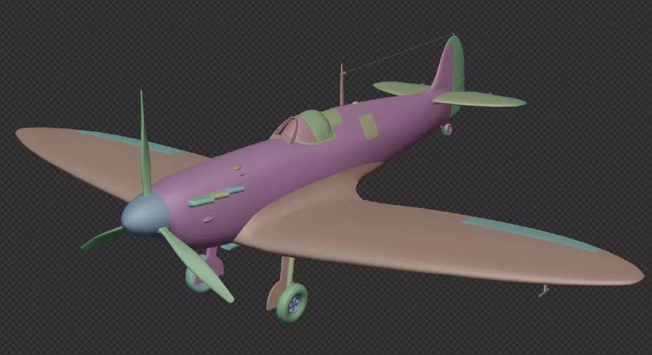 Supermarine Spitfire Free low-poly 3D model