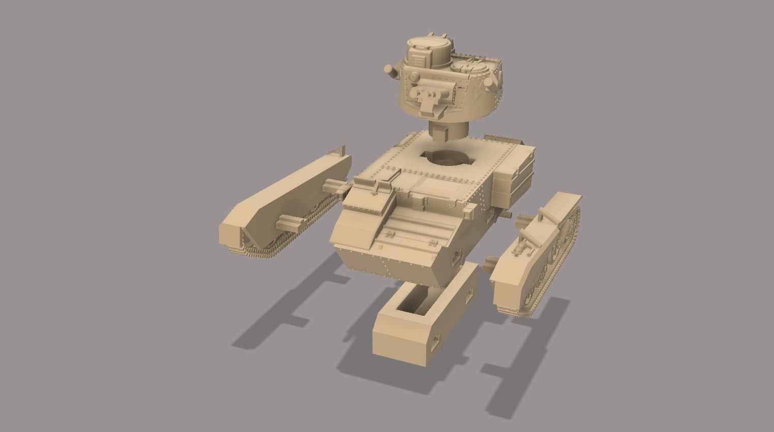 Light tank Mark VI - 1-100 scale 3D print model_9