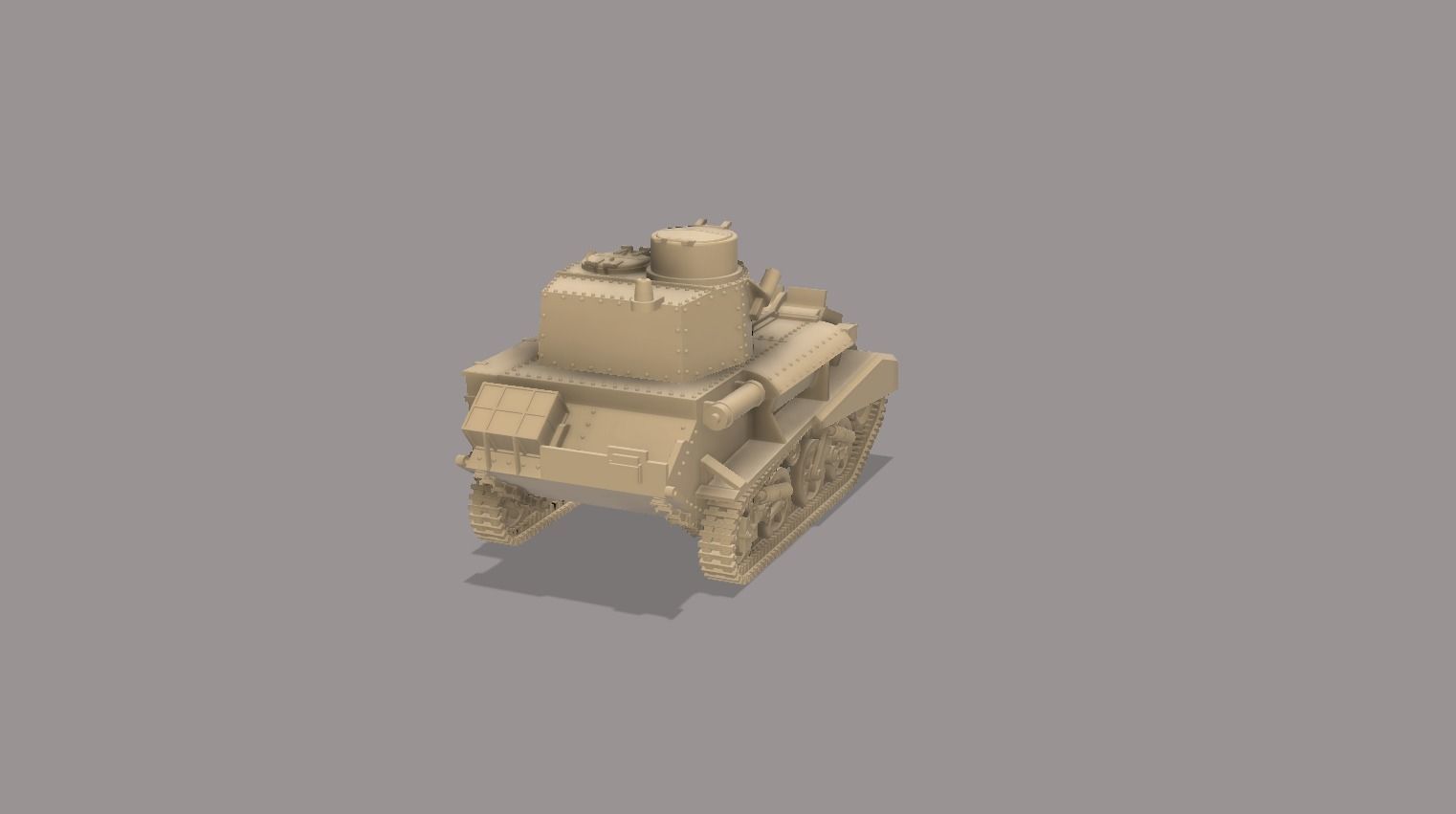 Light tank Mark VI - 1-100 scale 3D print model_8