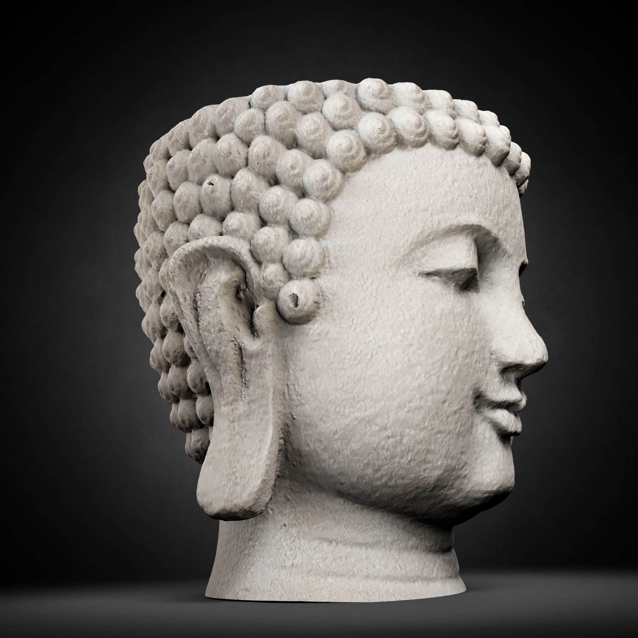 Buddha Photorealistic PBR Low-poly 3D model_49