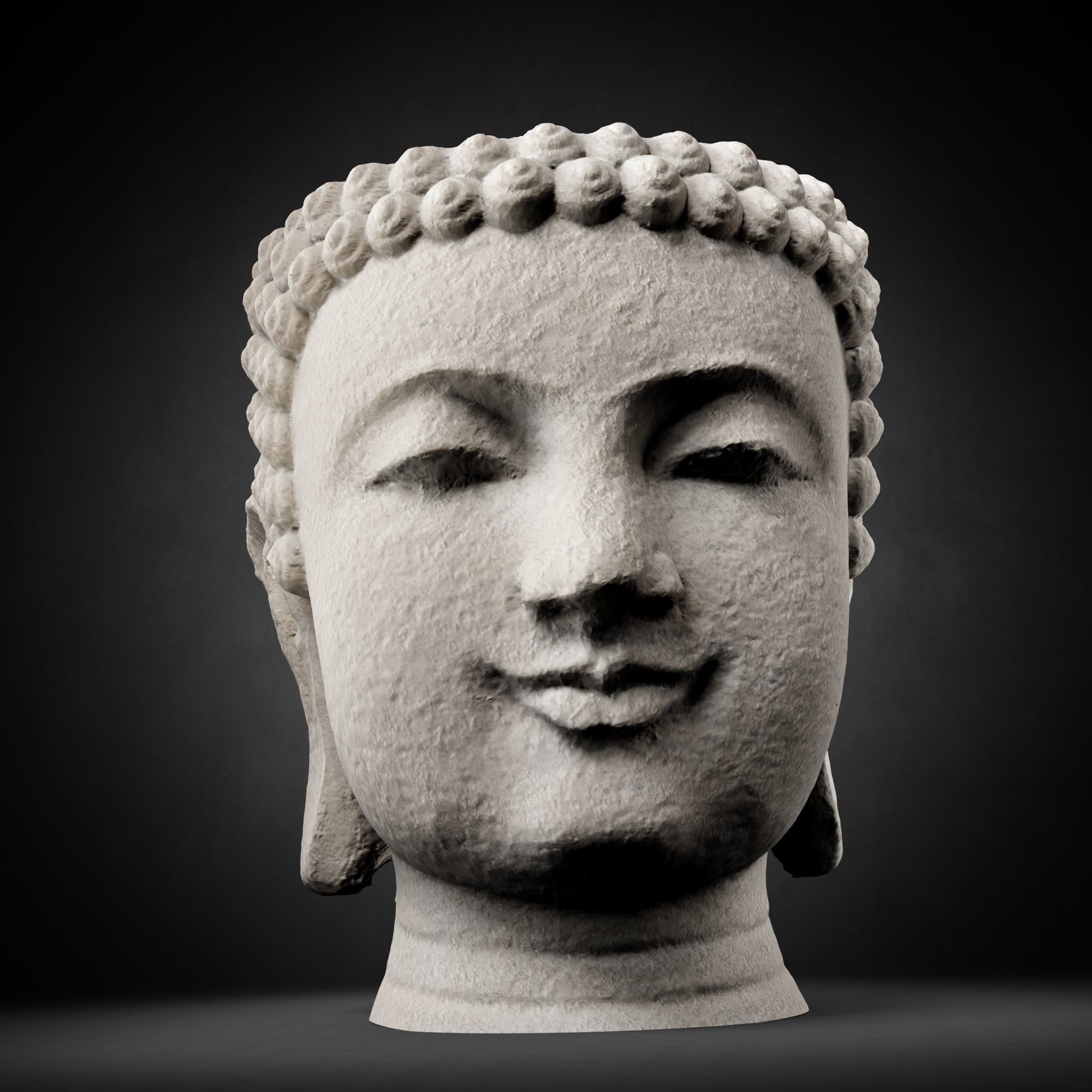 Buddha Photorealistic PBR Low-poly 3D model_6