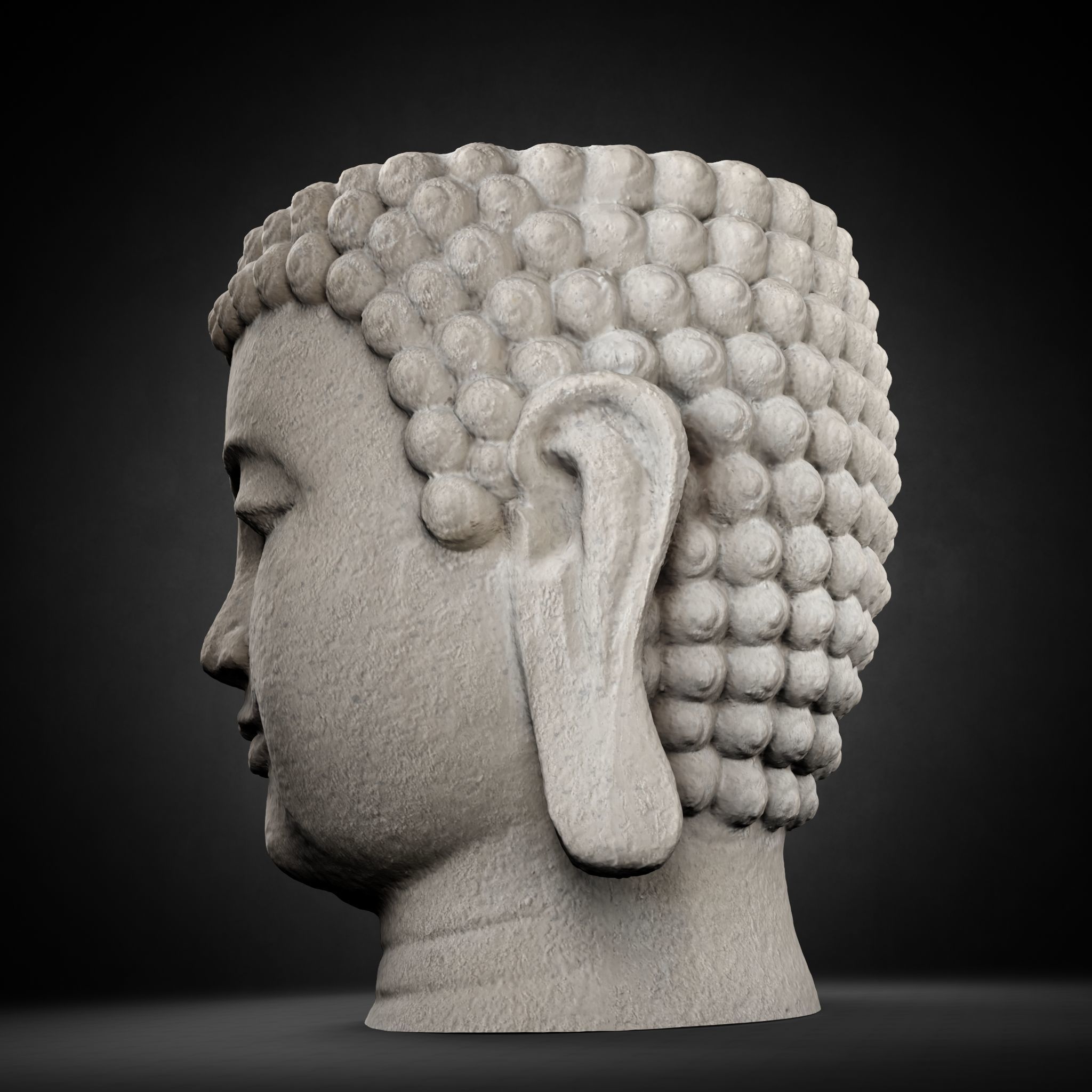 Buddha Photorealistic PBR Low-poly 3D model_25