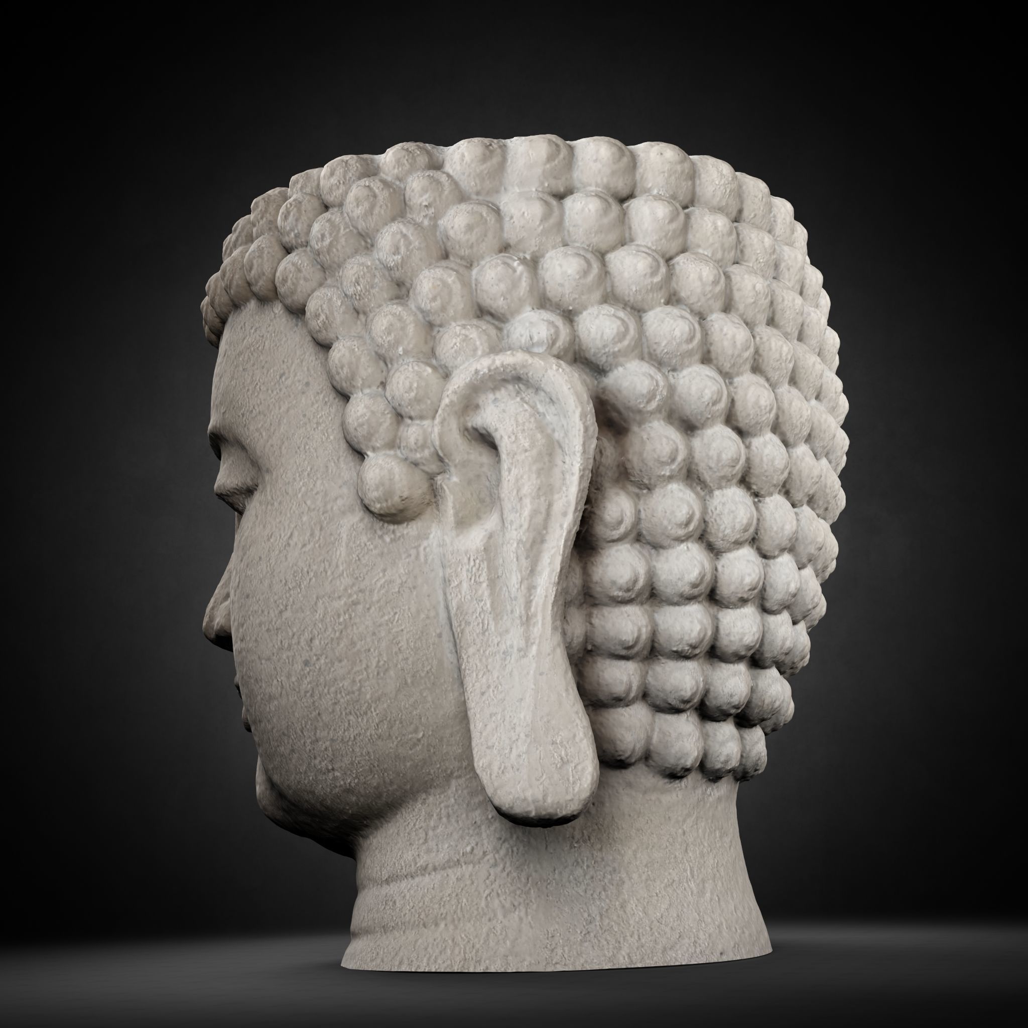 Buddha Photorealistic PBR Low-poly 3D model_26