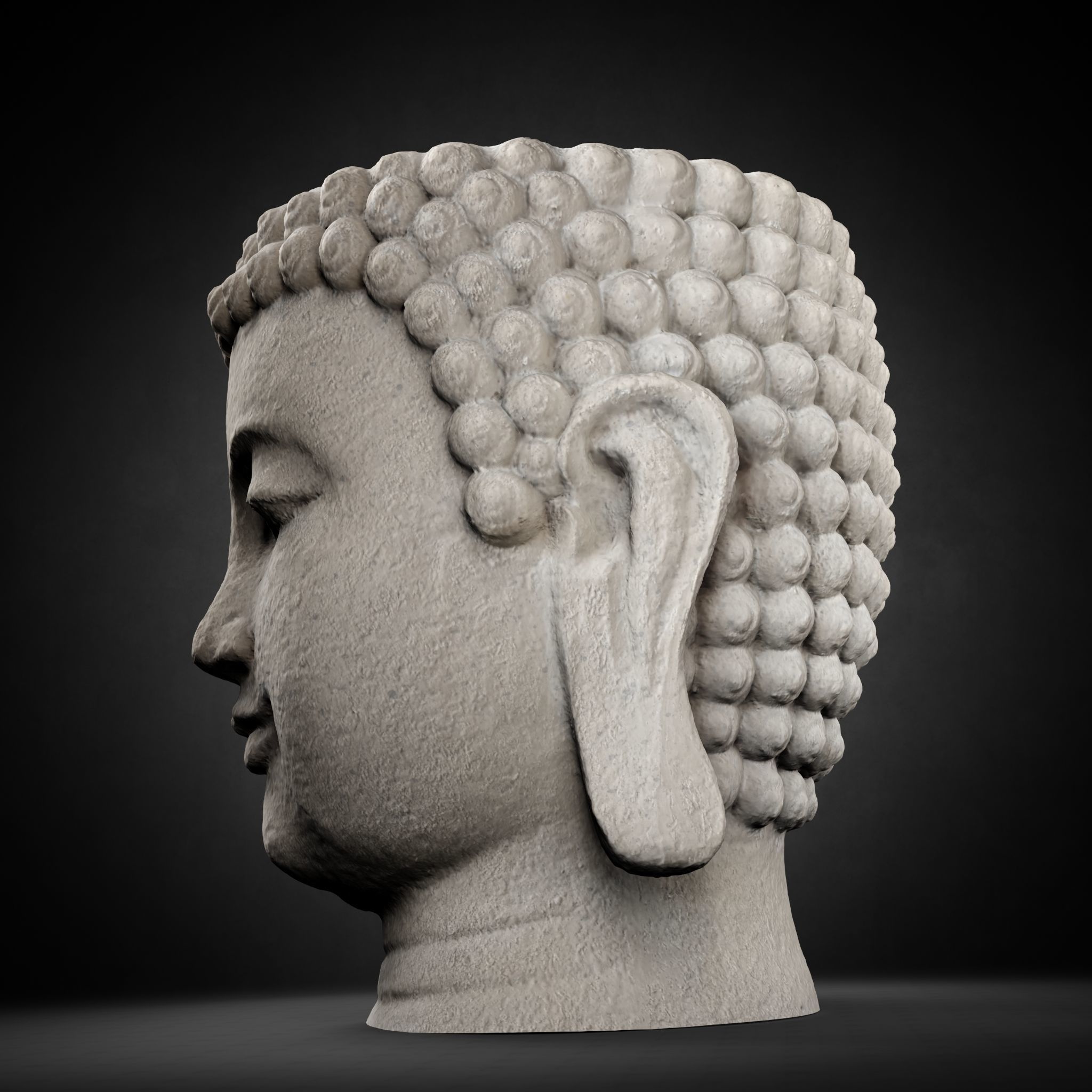 Buddha Photorealistic PBR Low-poly 3D model_24