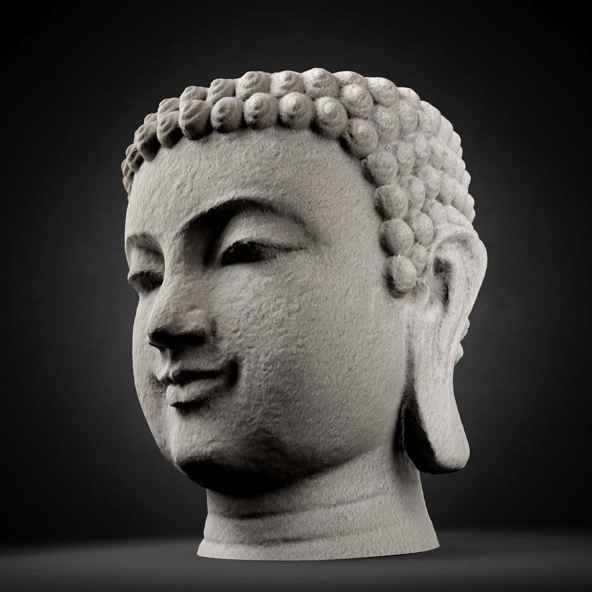 Buddha Photorealistic PBR Low-poly 3D model_18
