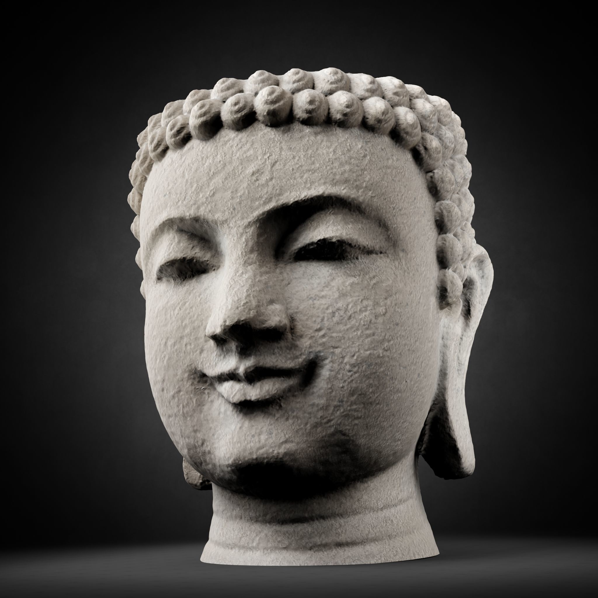 Buddha Photorealistic PBR Low-poly 3D model_14