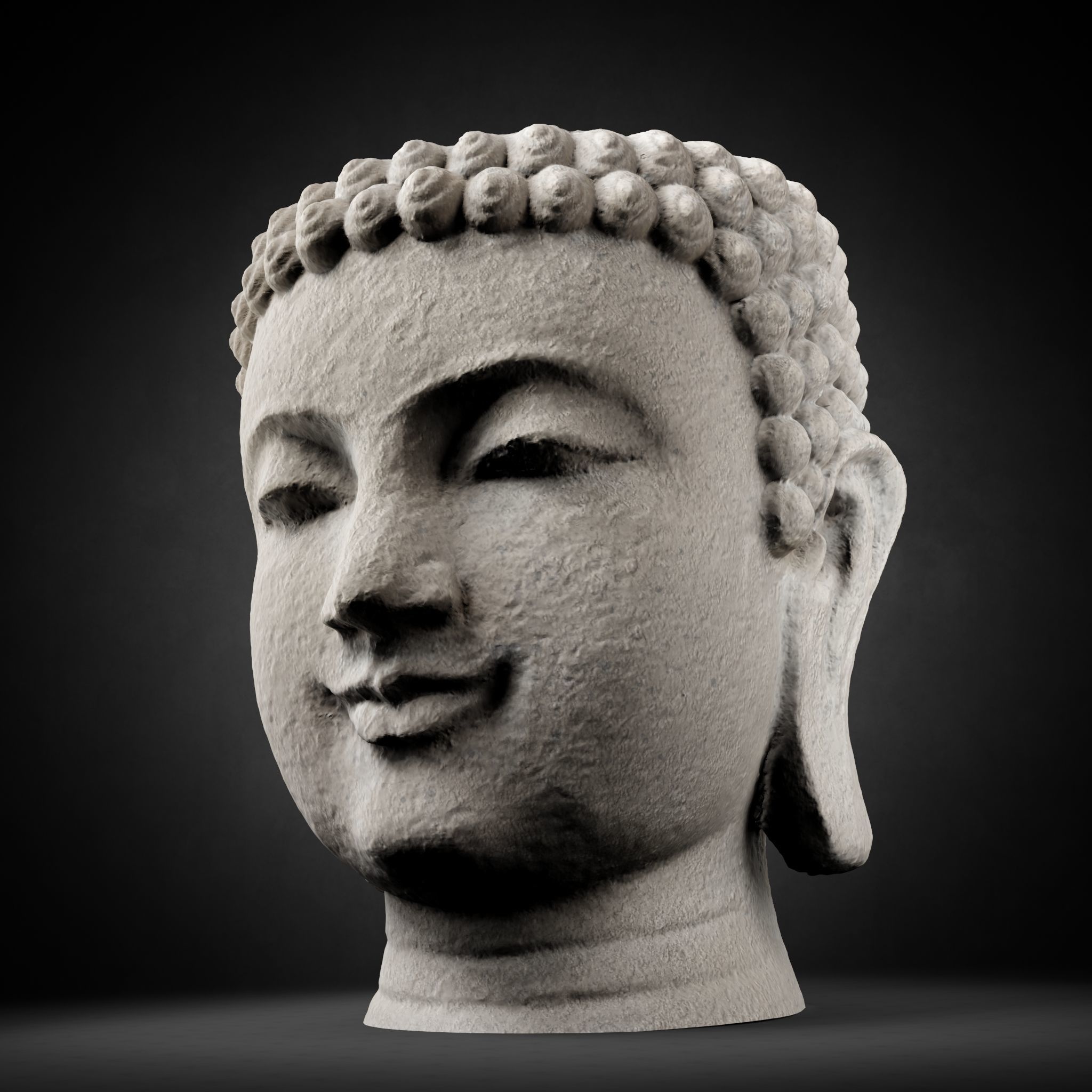 Buddha Photorealistic PBR Low-poly 3D model_16