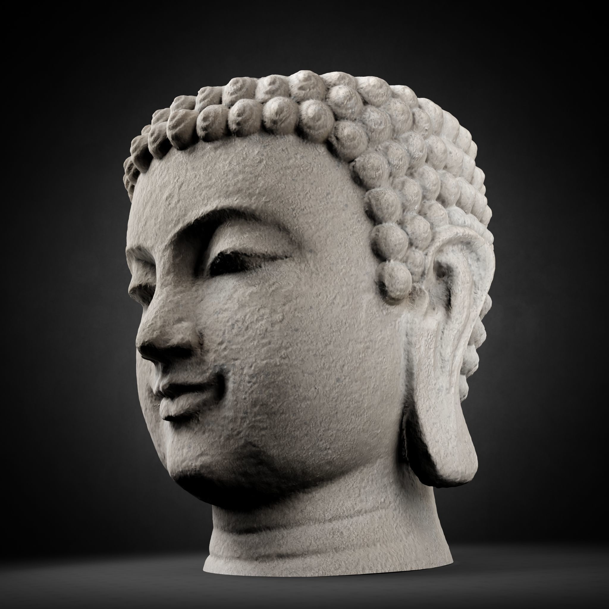 Buddha Photorealistic PBR Low-poly 3D model_19