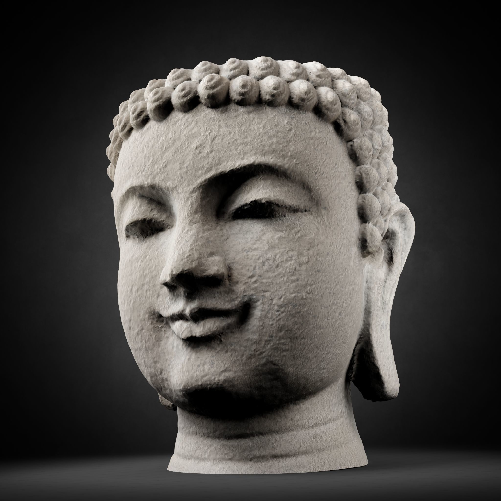 Buddha Photorealistic PBR Low-poly 3D model_15