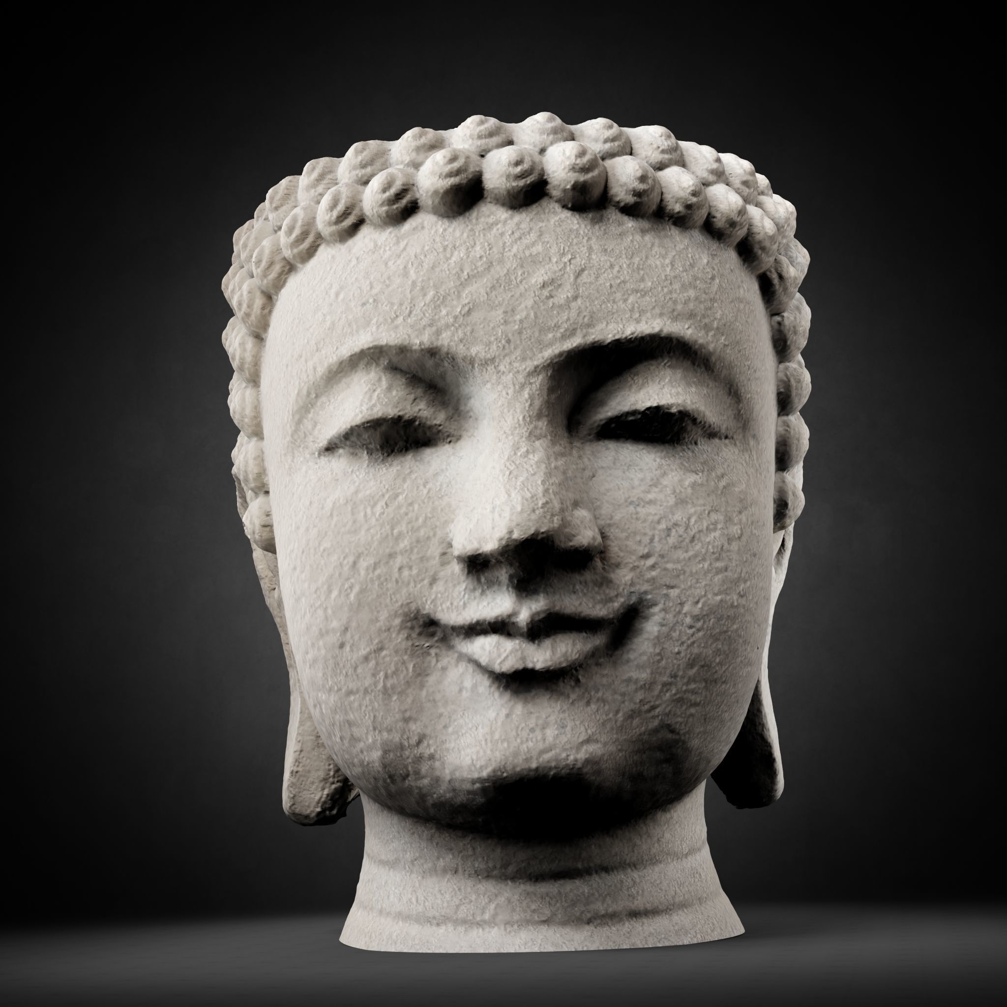 Buddha Photorealistic PBR Low-poly 3D model_9