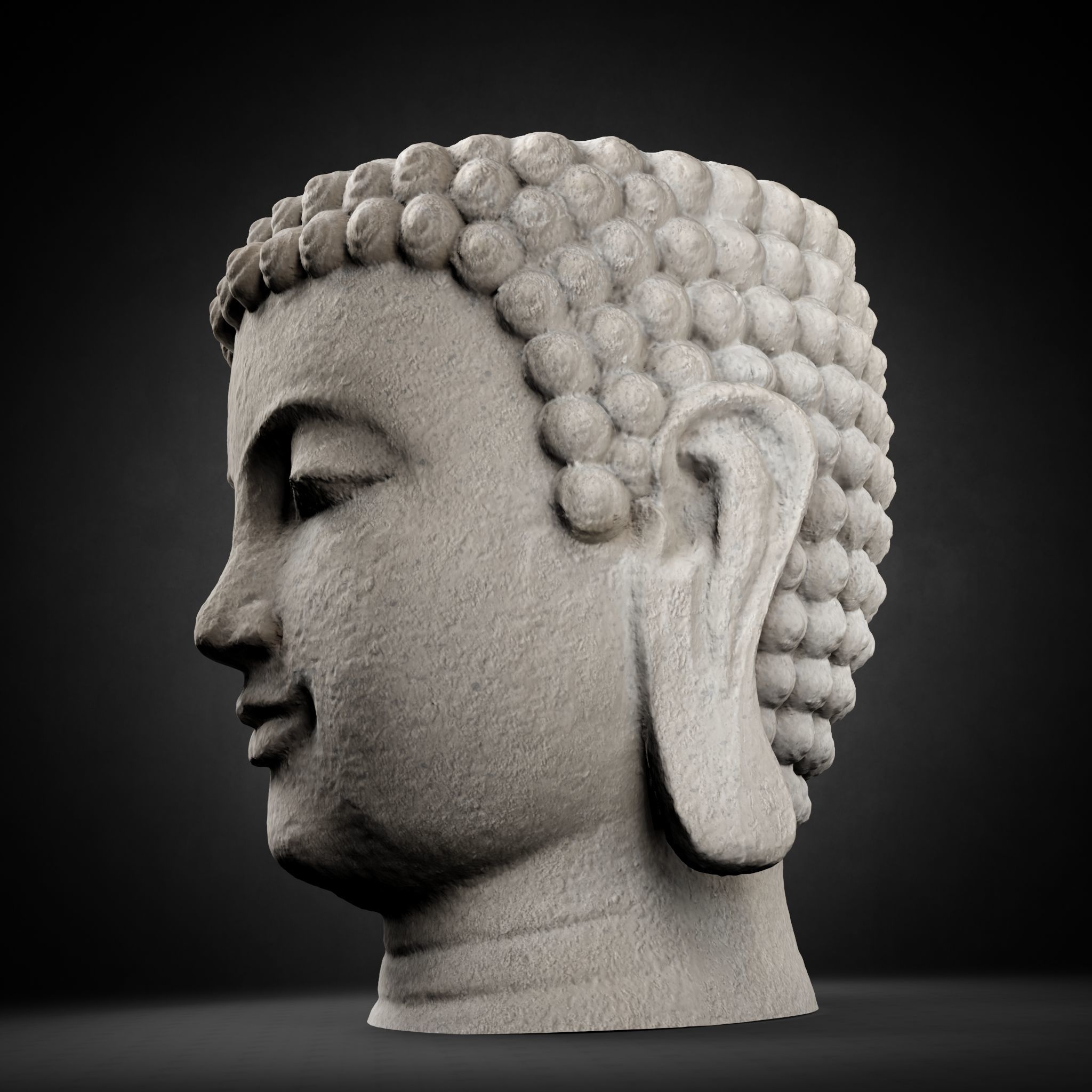 Buddha Photorealistic PBR Low-poly 3D model_22