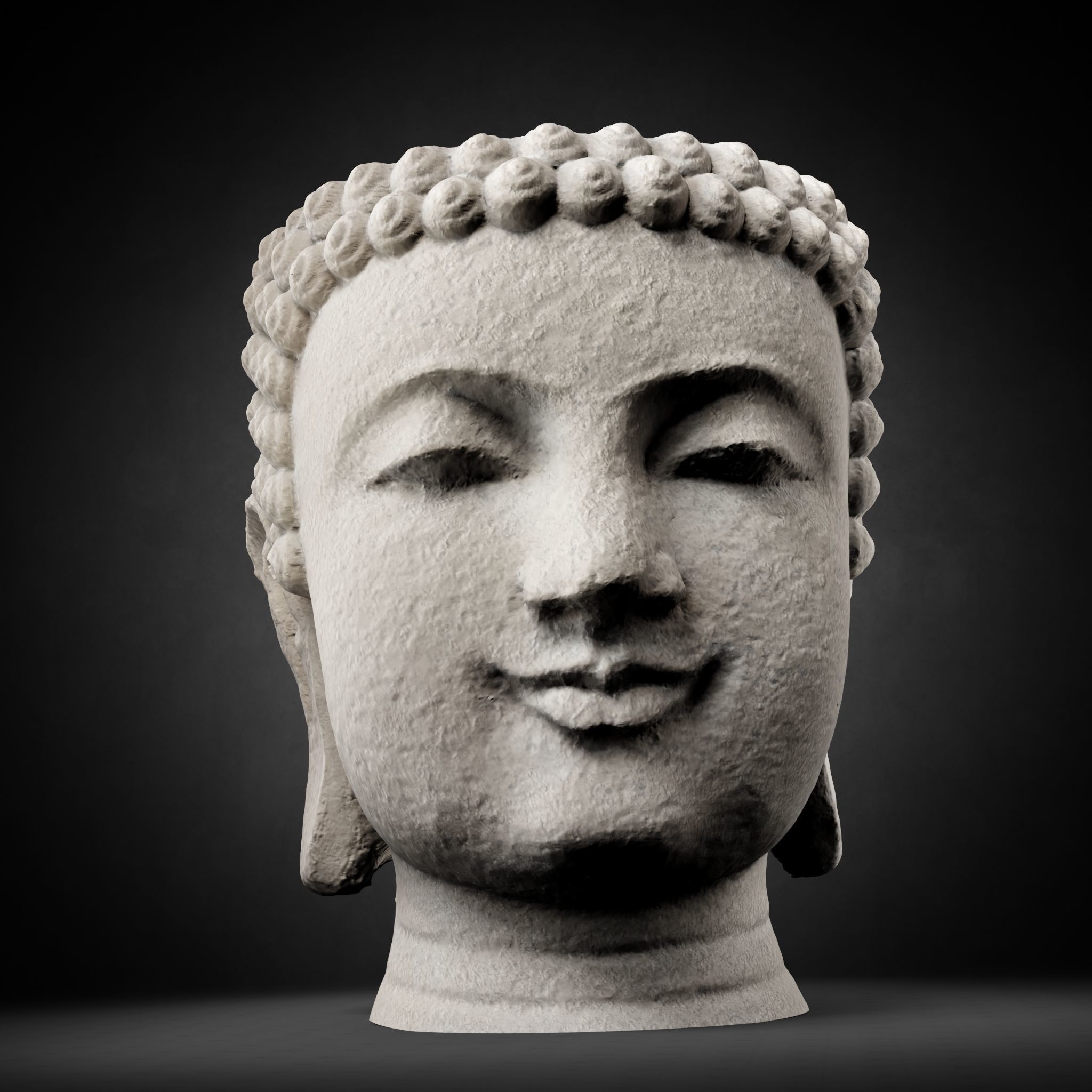 Buddha Photorealistic PBR Low-poly 3D model_5