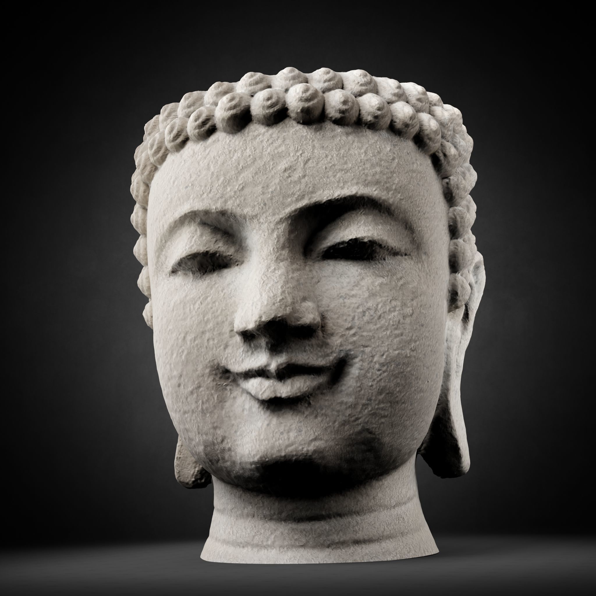 Buddha Photorealistic PBR Low-poly 3D model_12