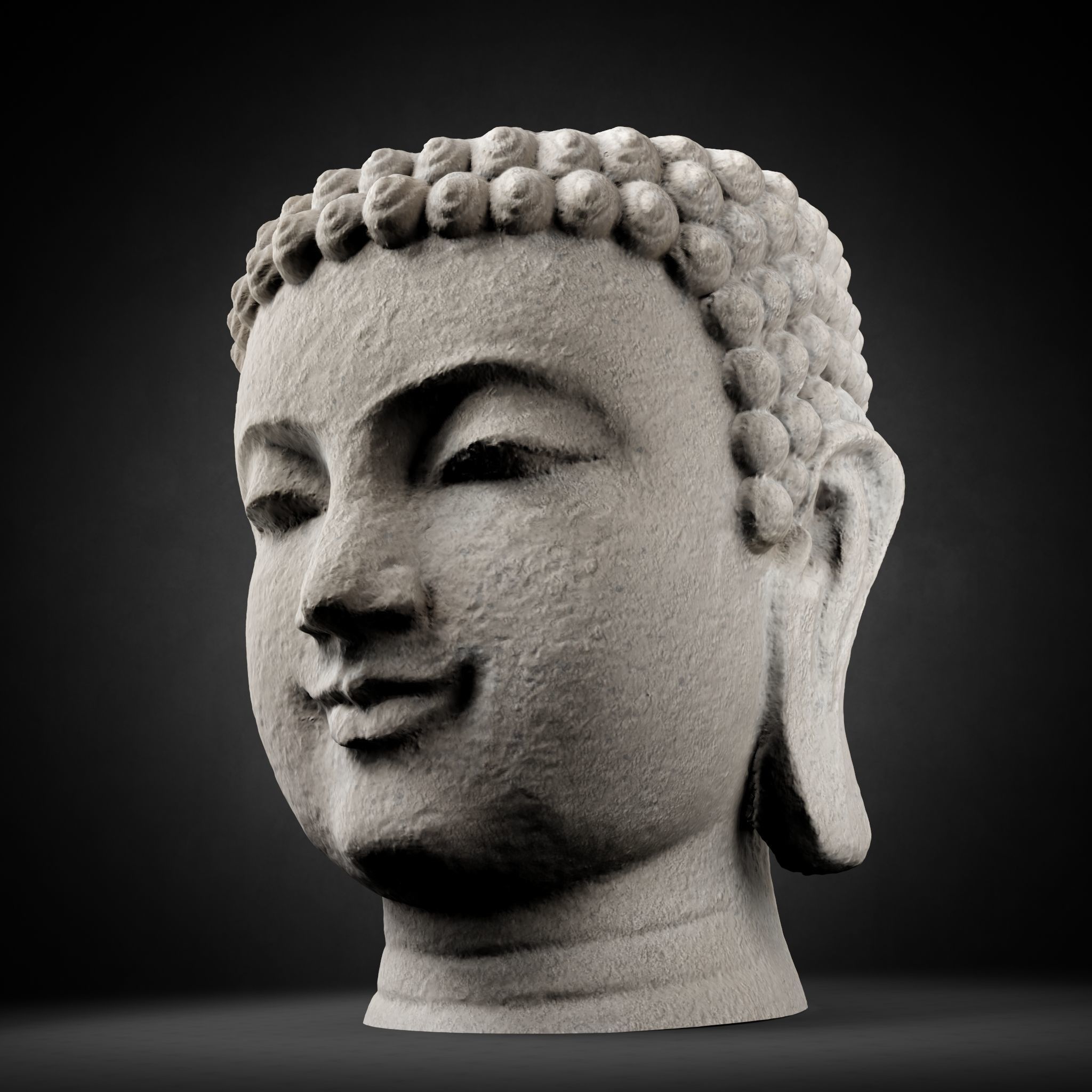 Buddha Photorealistic PBR Low-poly 3D model_17