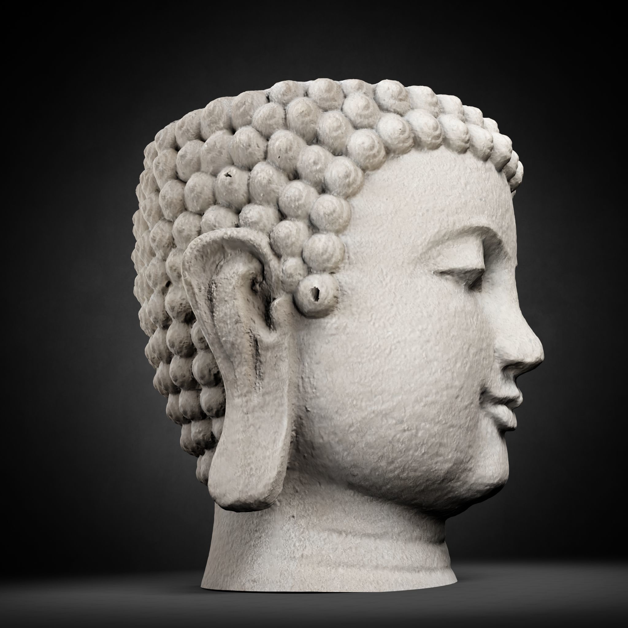 Buddha Photorealistic PBR Low-poly 3D model_48