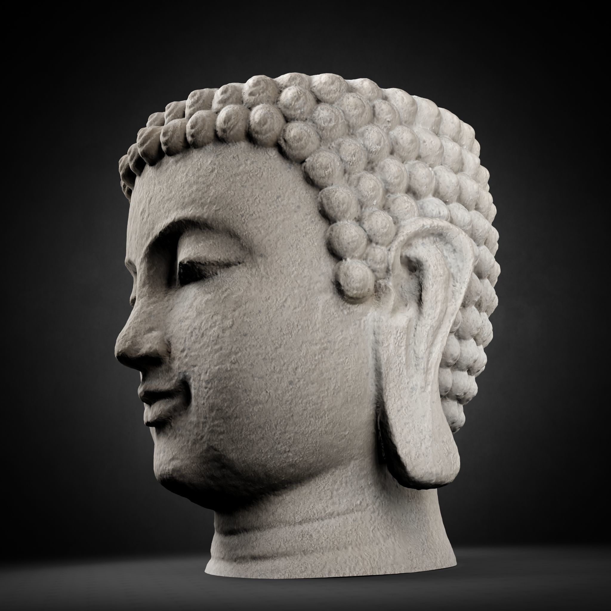 Buddha Photorealistic PBR Low-poly 3D model_21