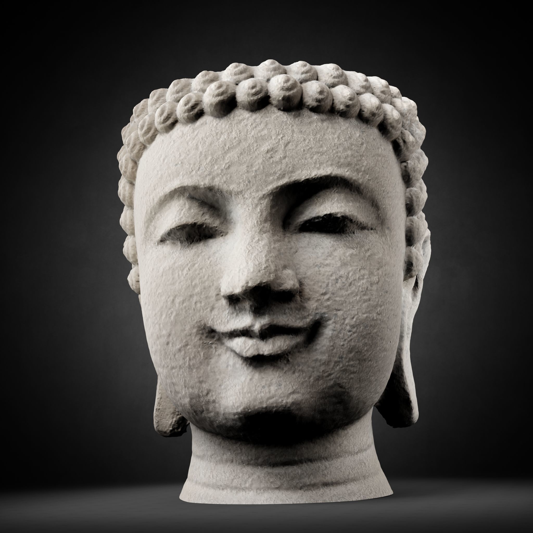 Buddha Photorealistic PBR Low-poly 3D model_11