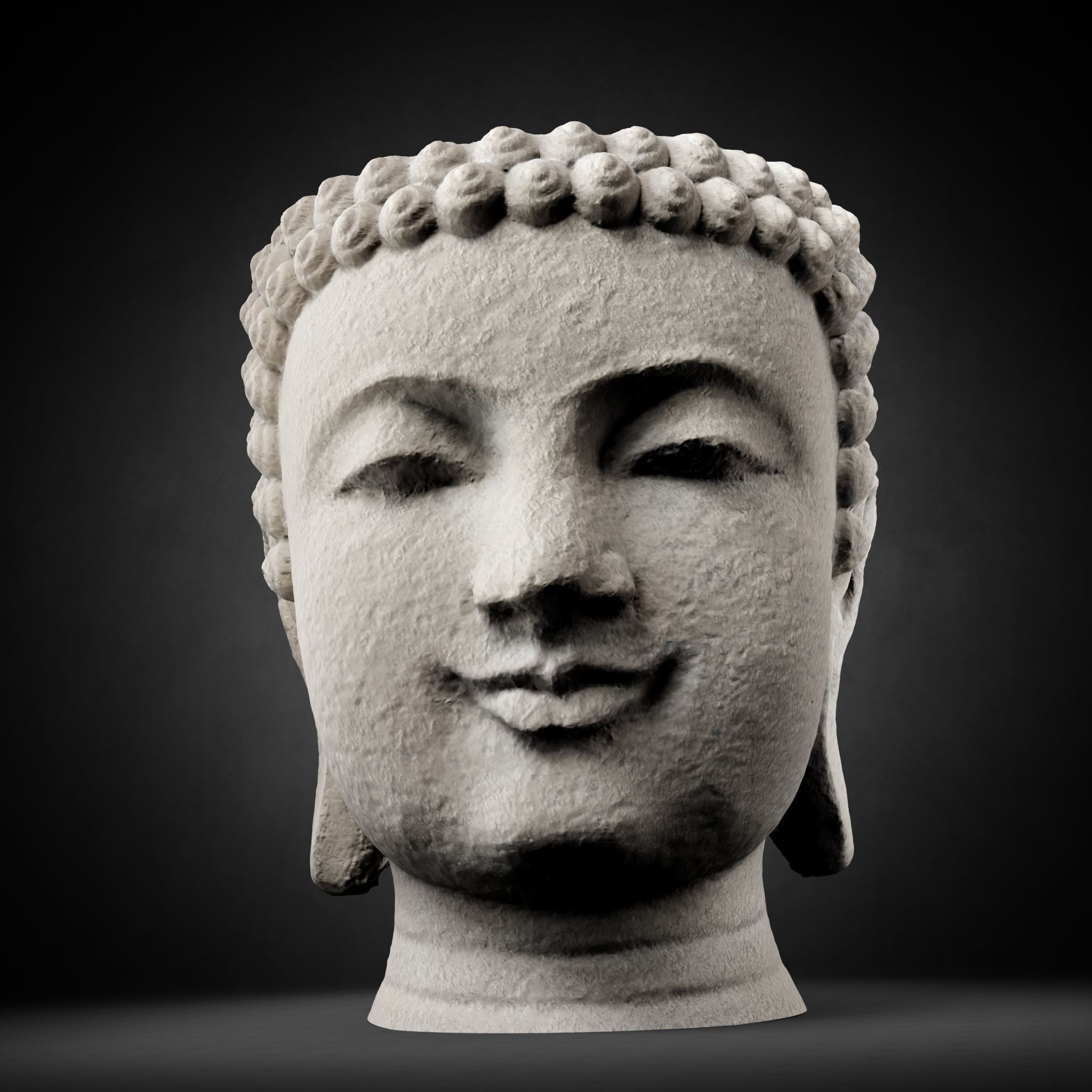 Buddha Photorealistic PBR Low-poly 3D model_10