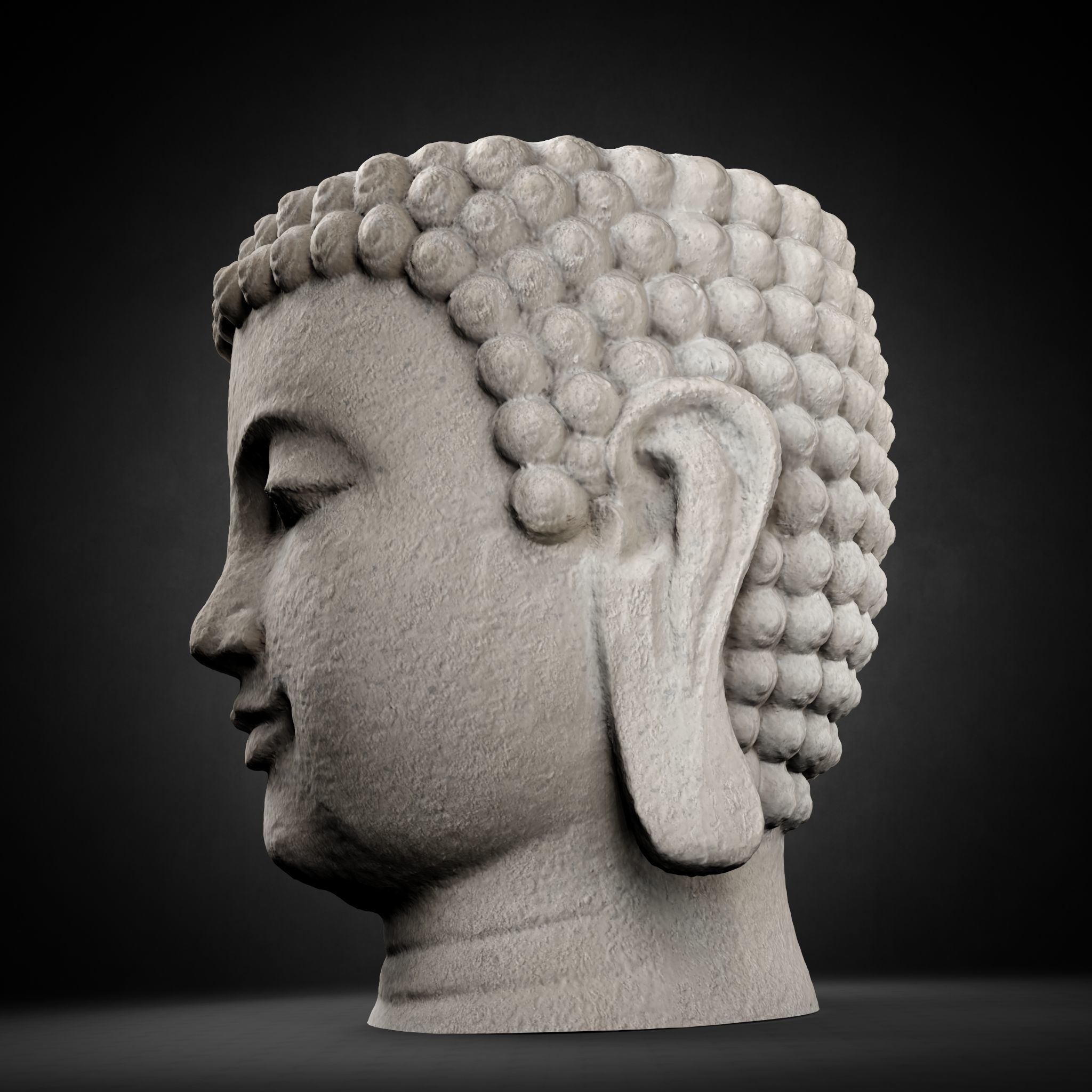 Buddha Photorealistic PBR Low-poly 3D model_23