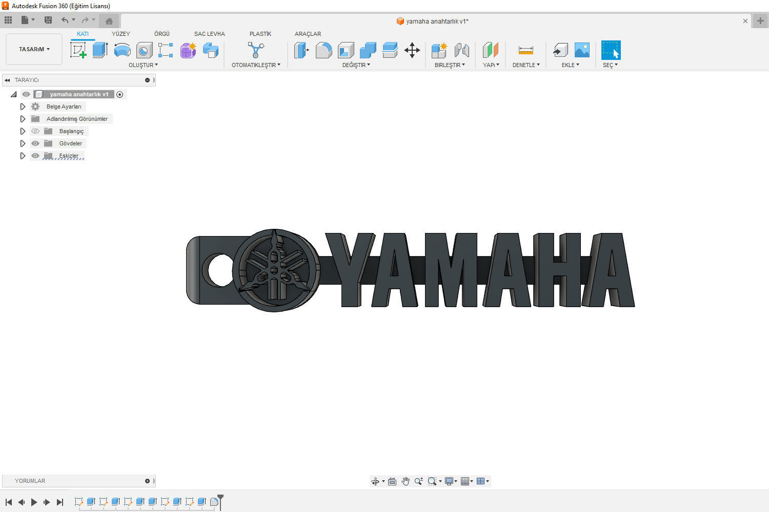 YAMAHA KEY CHAIN 3D print model_1