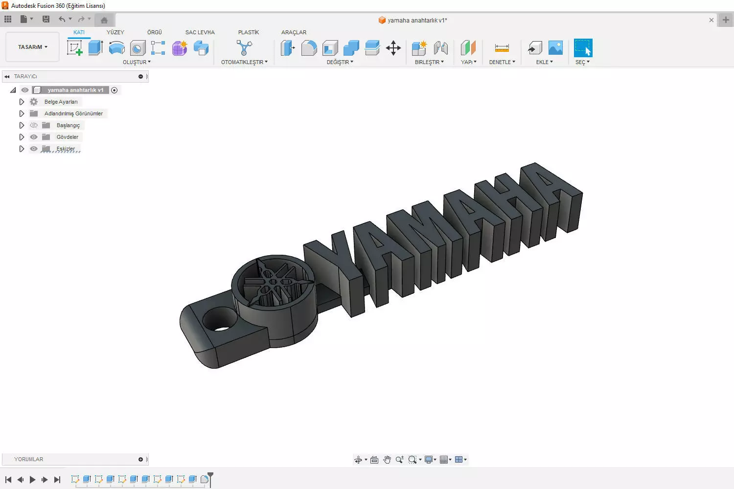 YAMAHA KEY CHAIN 3D print model_0