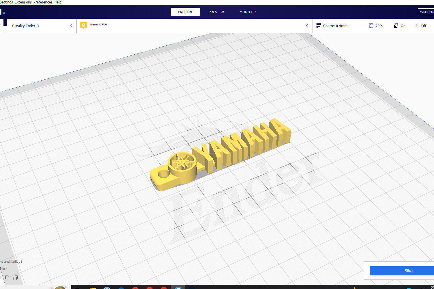 YAMAHA KEY CHAIN 3D print model_3