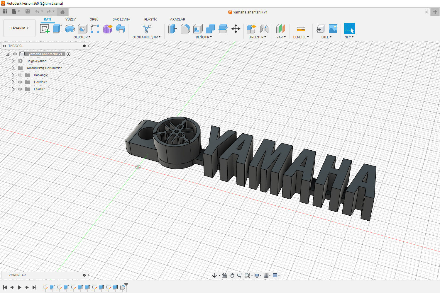 YAMAHA KEY CHAIN 3D print model_2