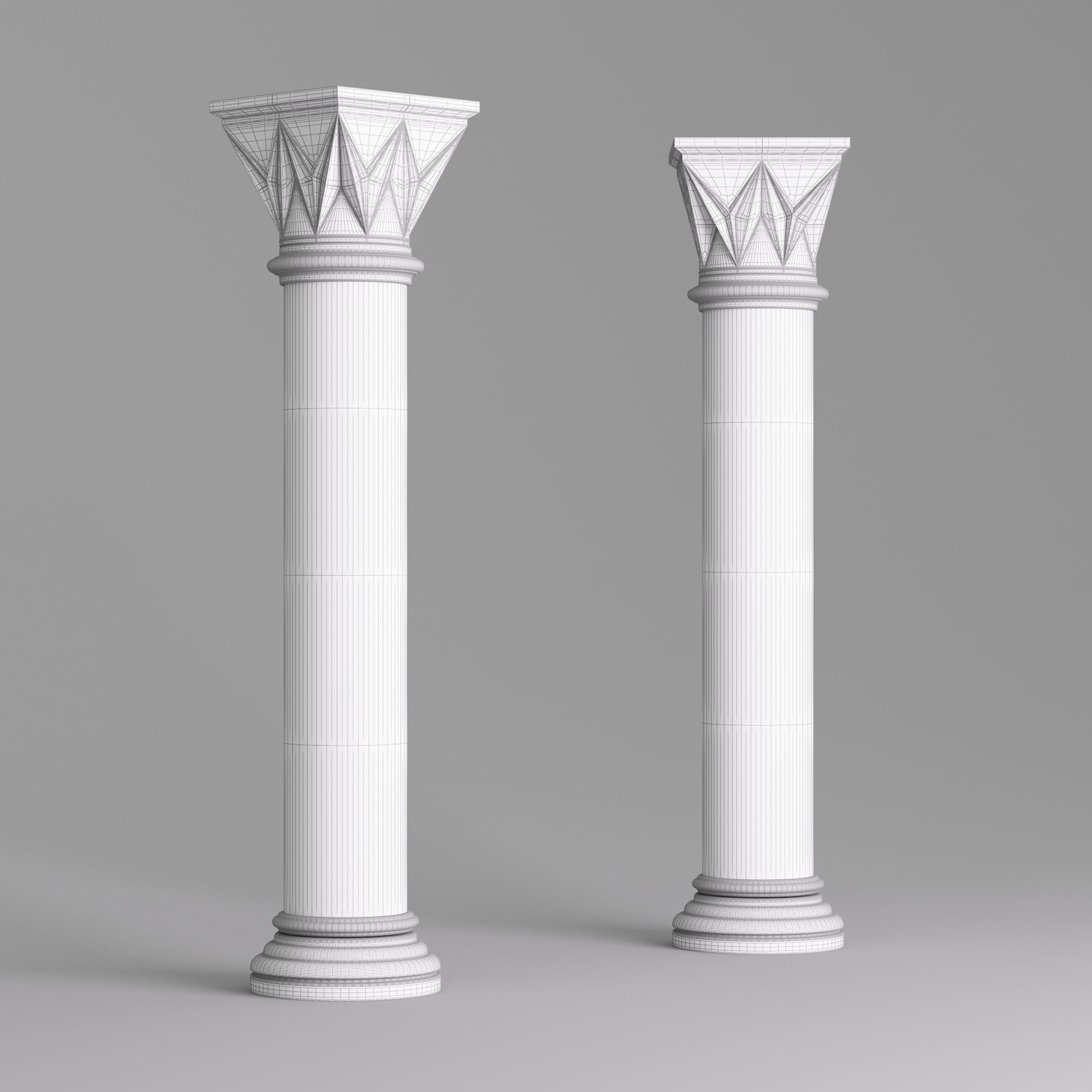Classic Islamic Architectural Column 002 3D model_13