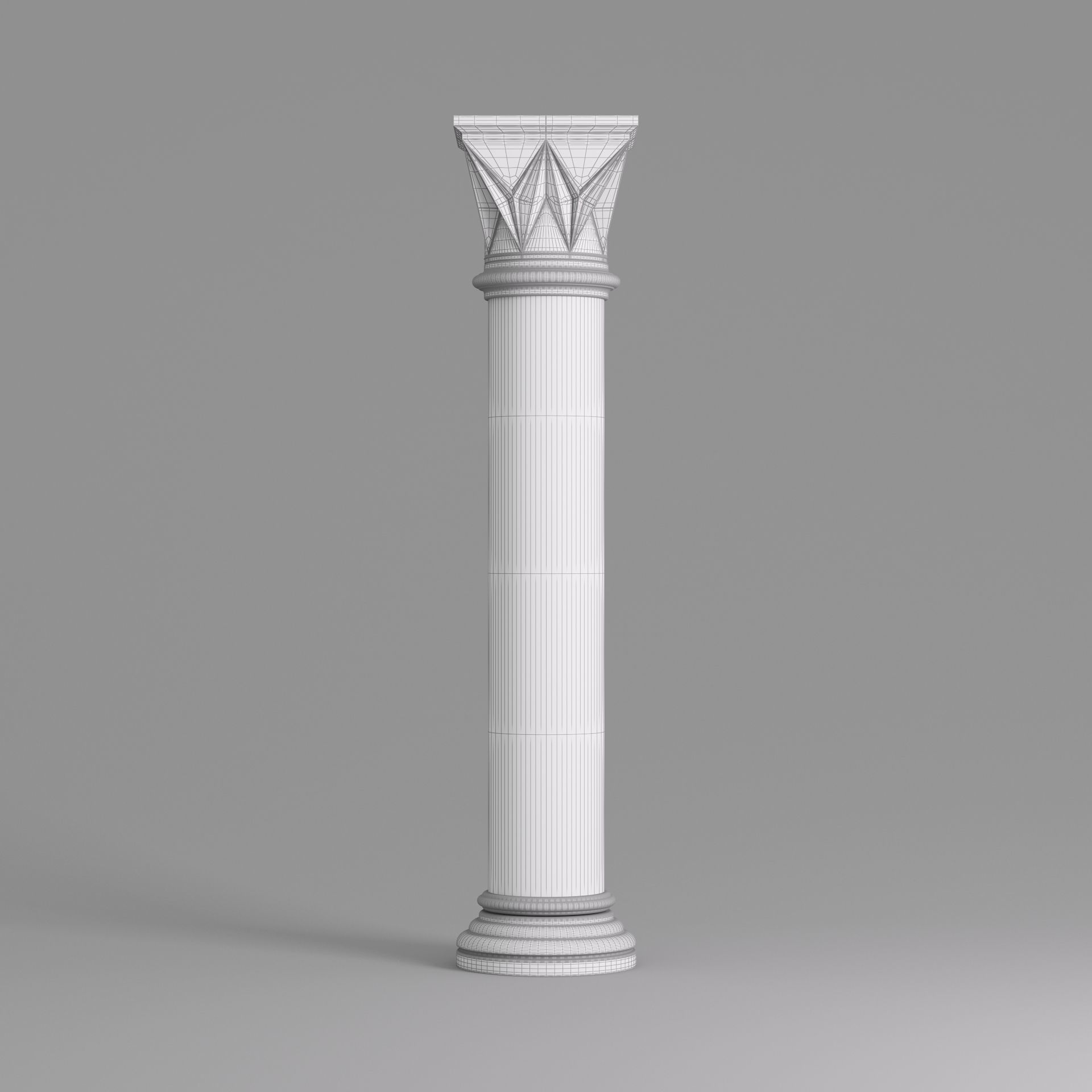 Classic Islamic Architectural Column 002 3D model_8