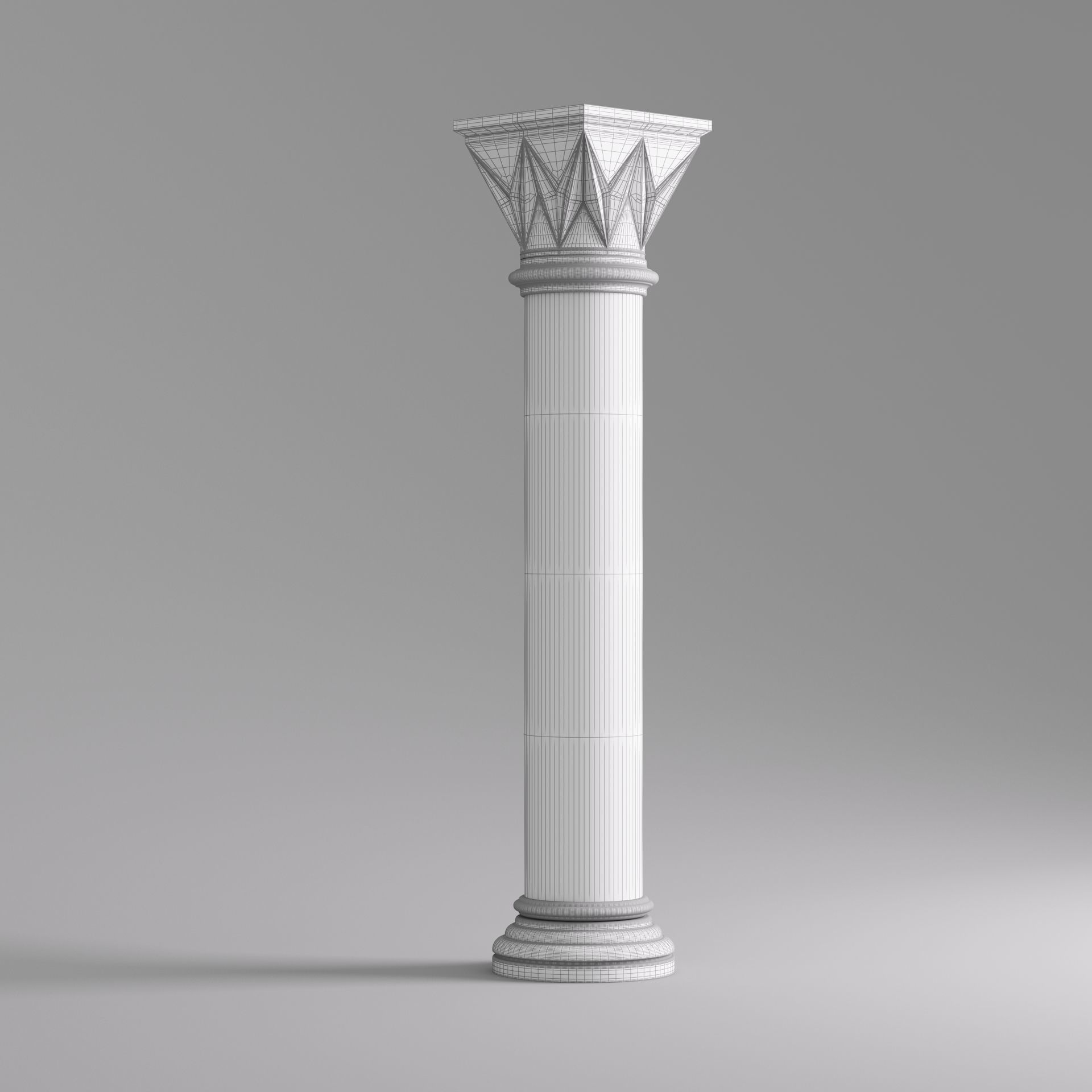 Classic Islamic Architectural Column 002 3D model_7