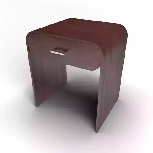 Bedroom Wooden Textured Nightstand or Cabinet 3D Model
