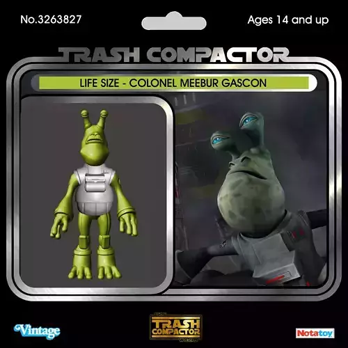 Life Size Colonel Meebur Gascon Clone Wars Star Wars 3D print model
