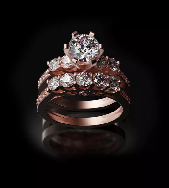 Jewelry wedding ring 3D print model