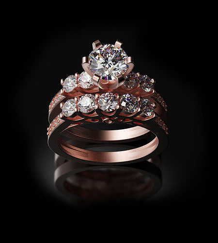 Jewelry wedding ring 3D print model